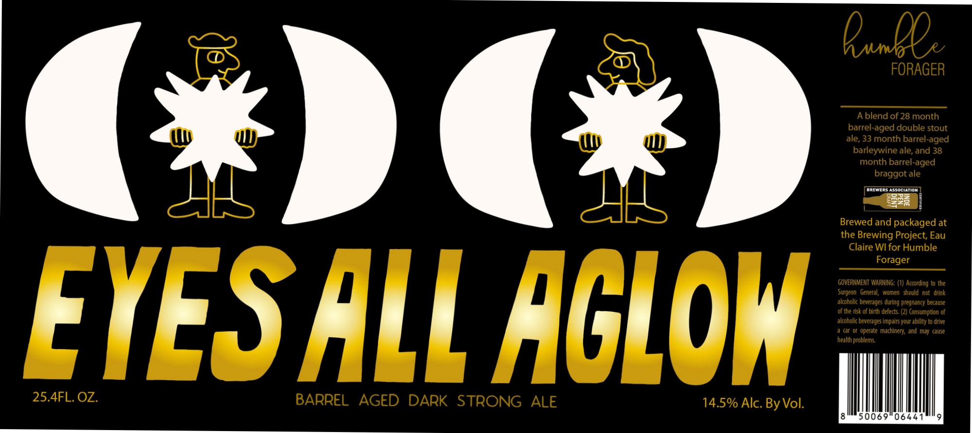 Eyes All Aglow by Humble Forager - beer label