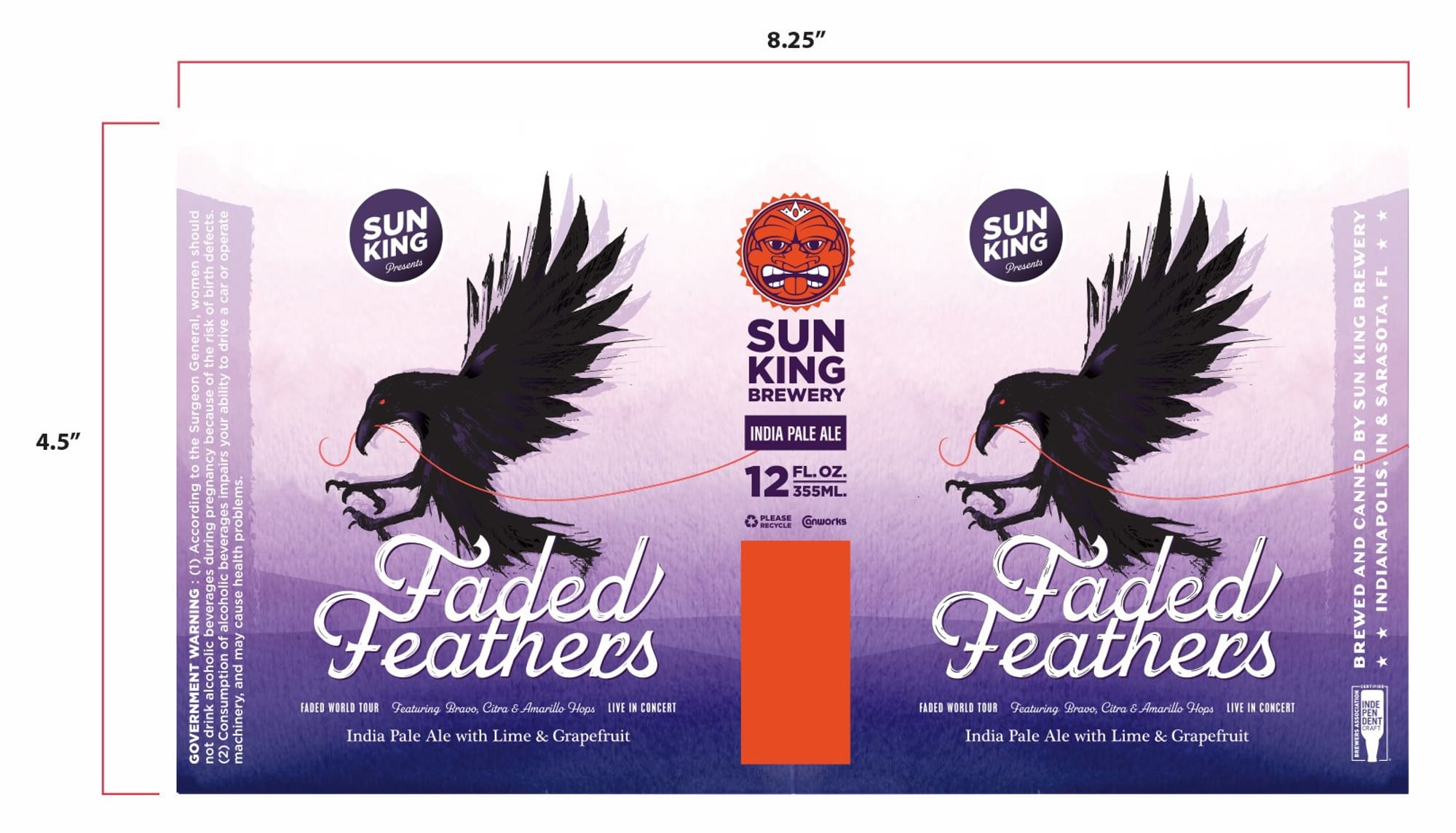 Faded Feathers by Sun King Brewery - beer label