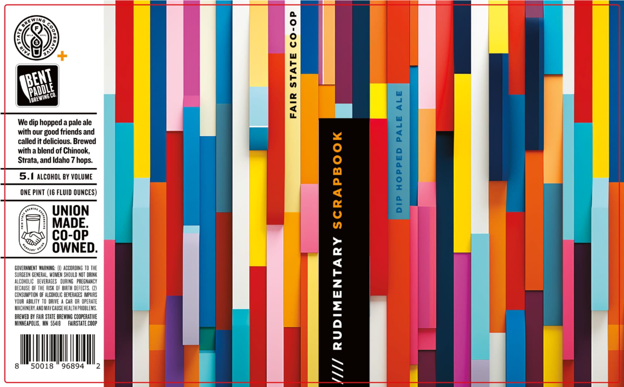 Fair State Scrapbook by Bent Paddle Brewing Co-op - beer label