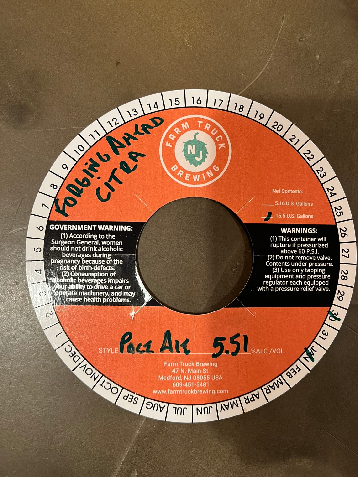 Falling South Citra by Farm Truck Brewing - beer label