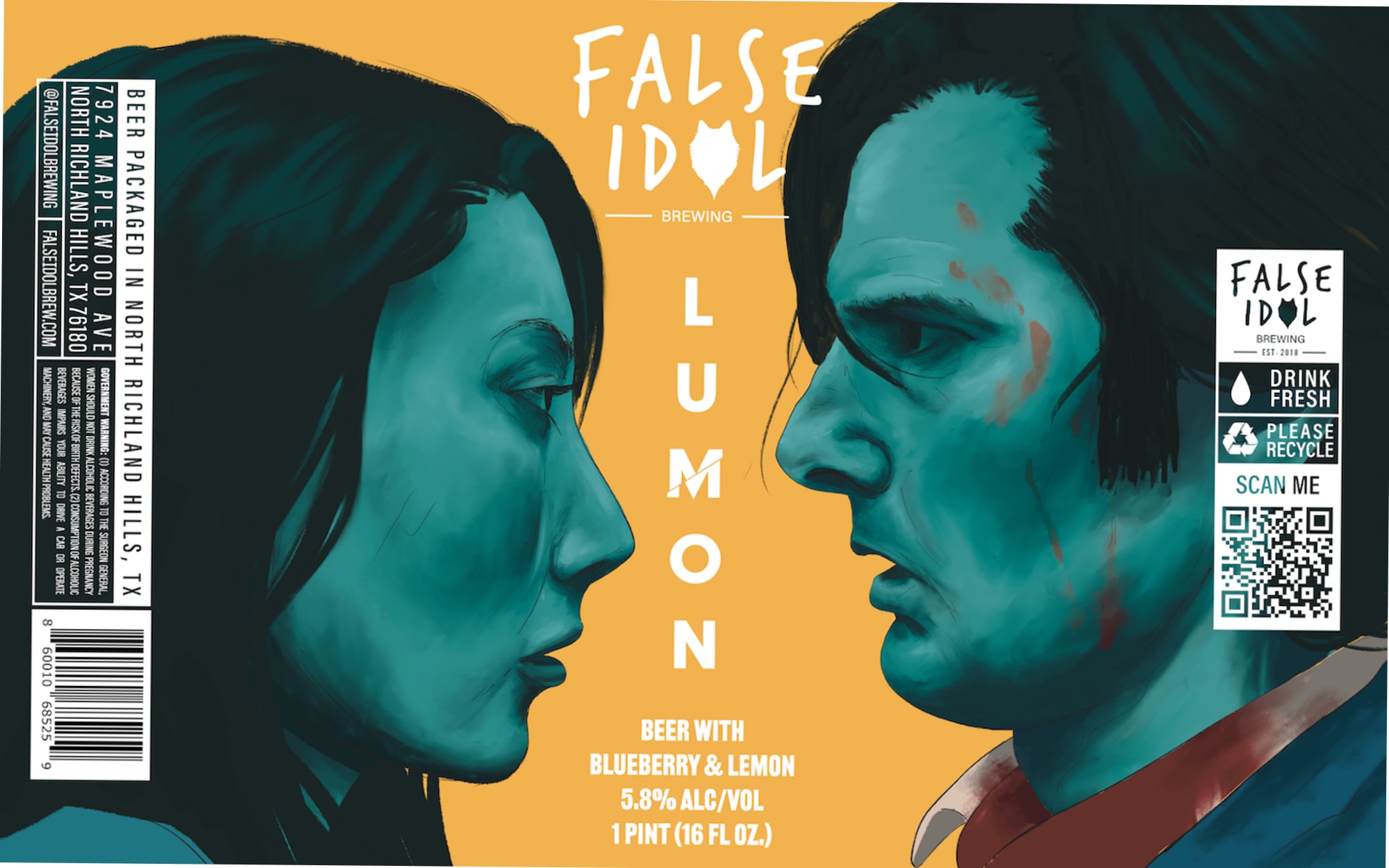 Lumin by False Idol Brewing - beer label
