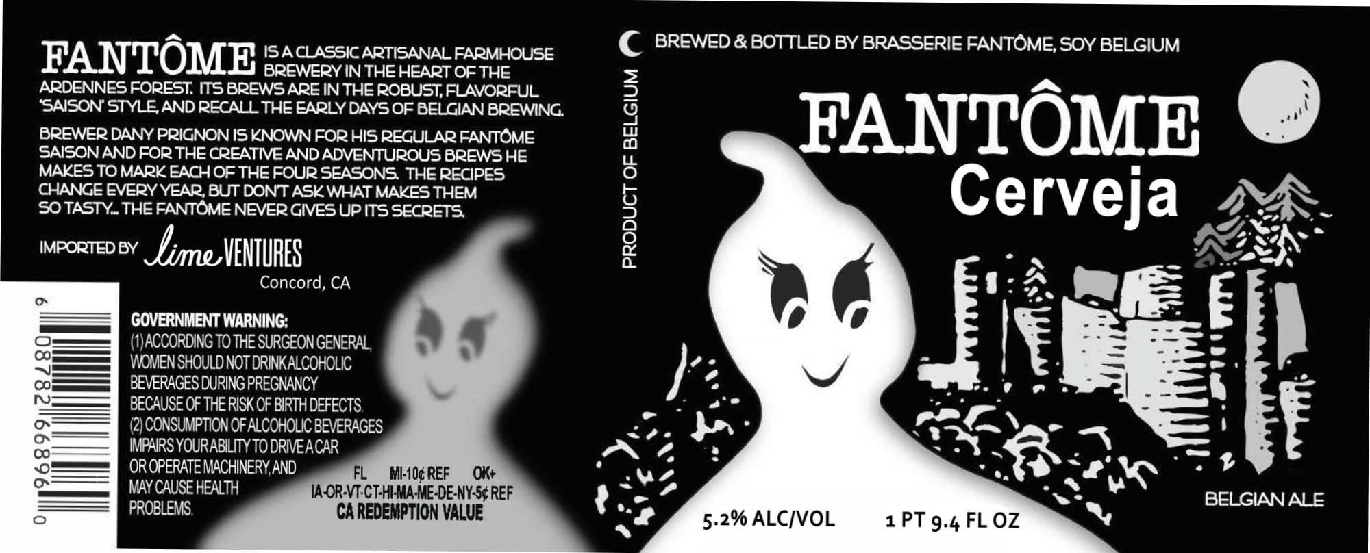Fantôme Cerveja by Brasserie Fantôme - beer label