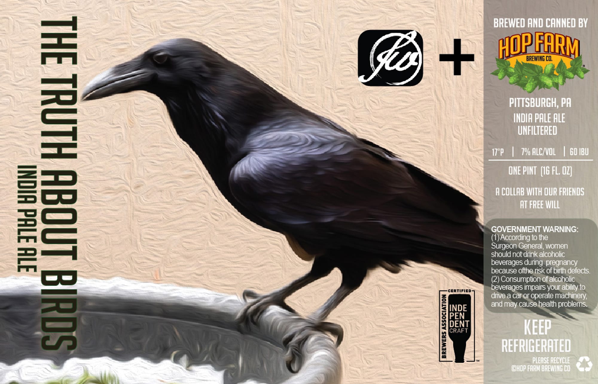 The Truth About Birds by Hop Farm Brewing Co. - beer label