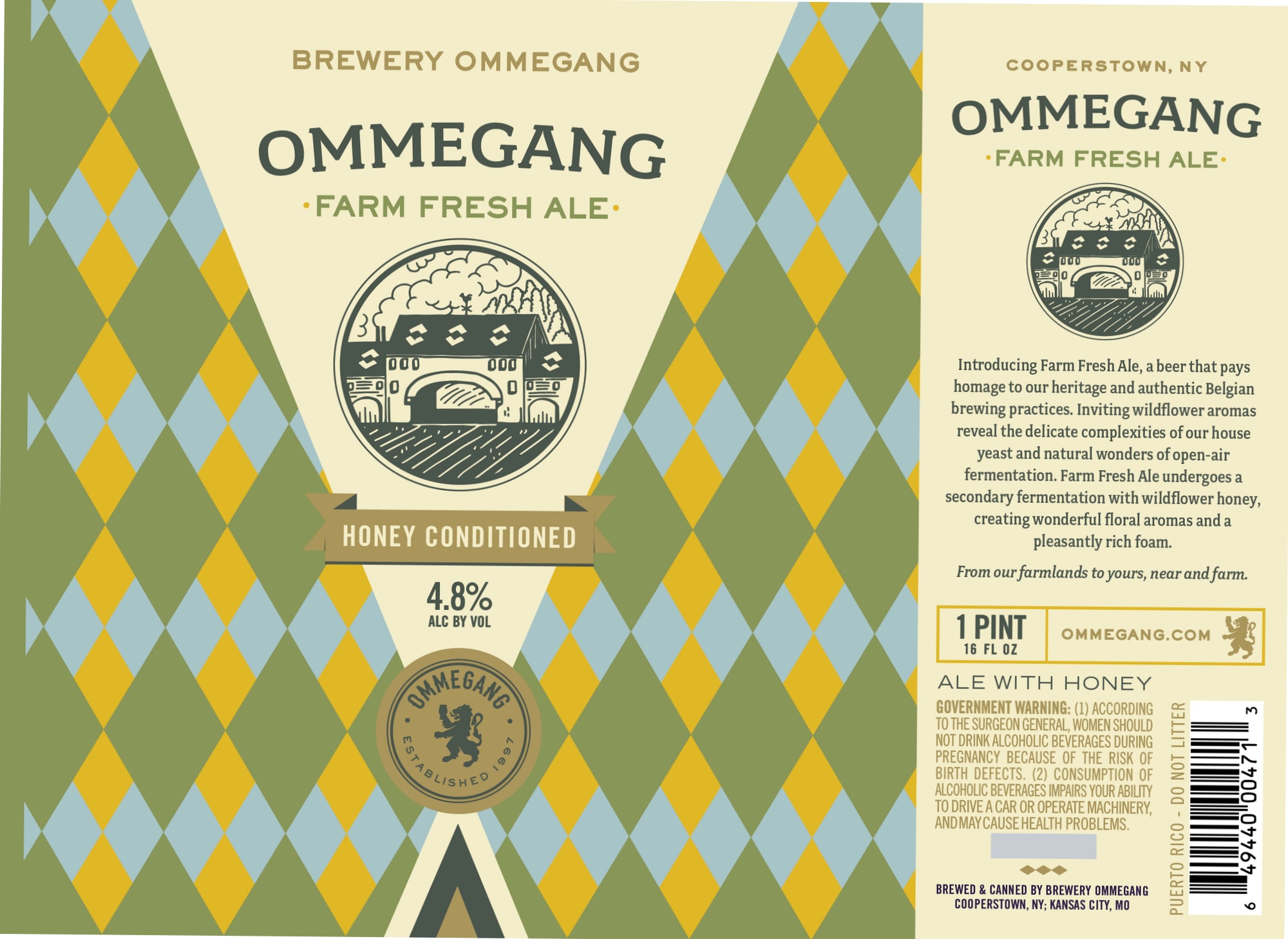 Farm Fresh Ale by Brewery Ommegang - beer label