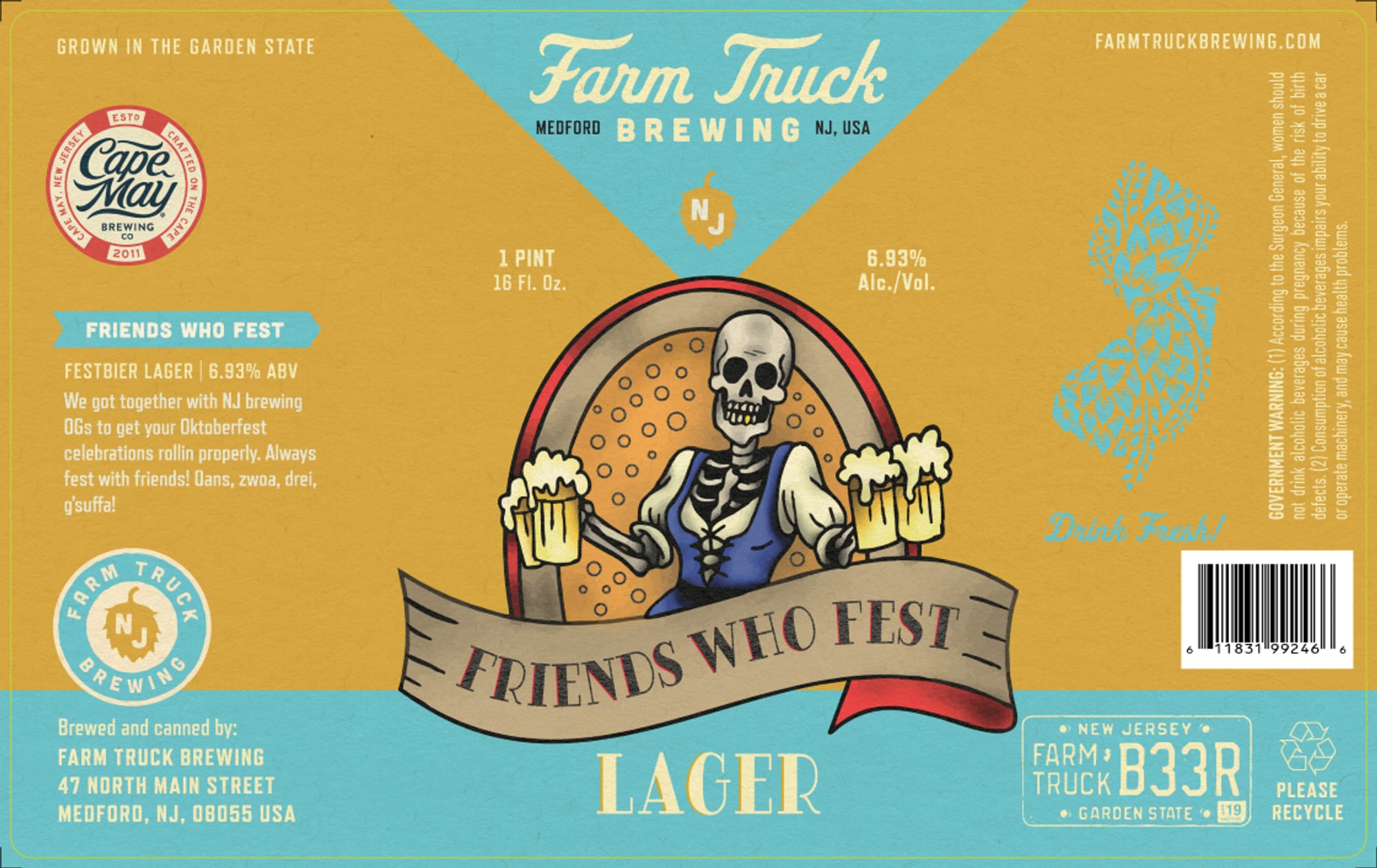 Friends Who Fest by Farm Truck Brewing - beer label