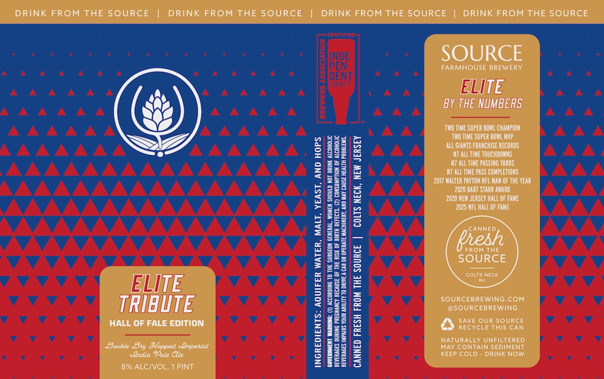 Elite Tribute by Source Brewing - beer label