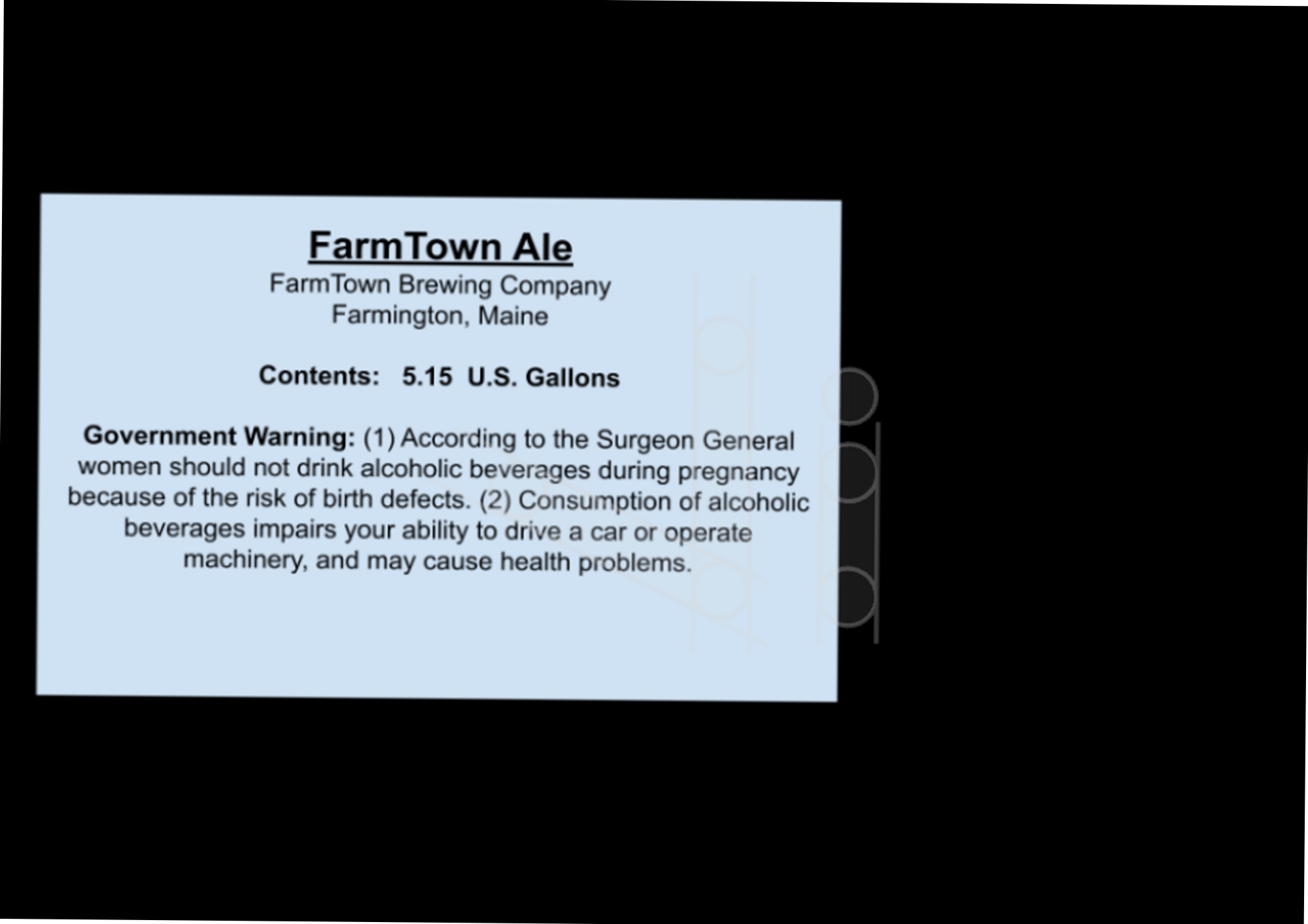 FarmTown Ale by FarmTown Brewing Company - beer label