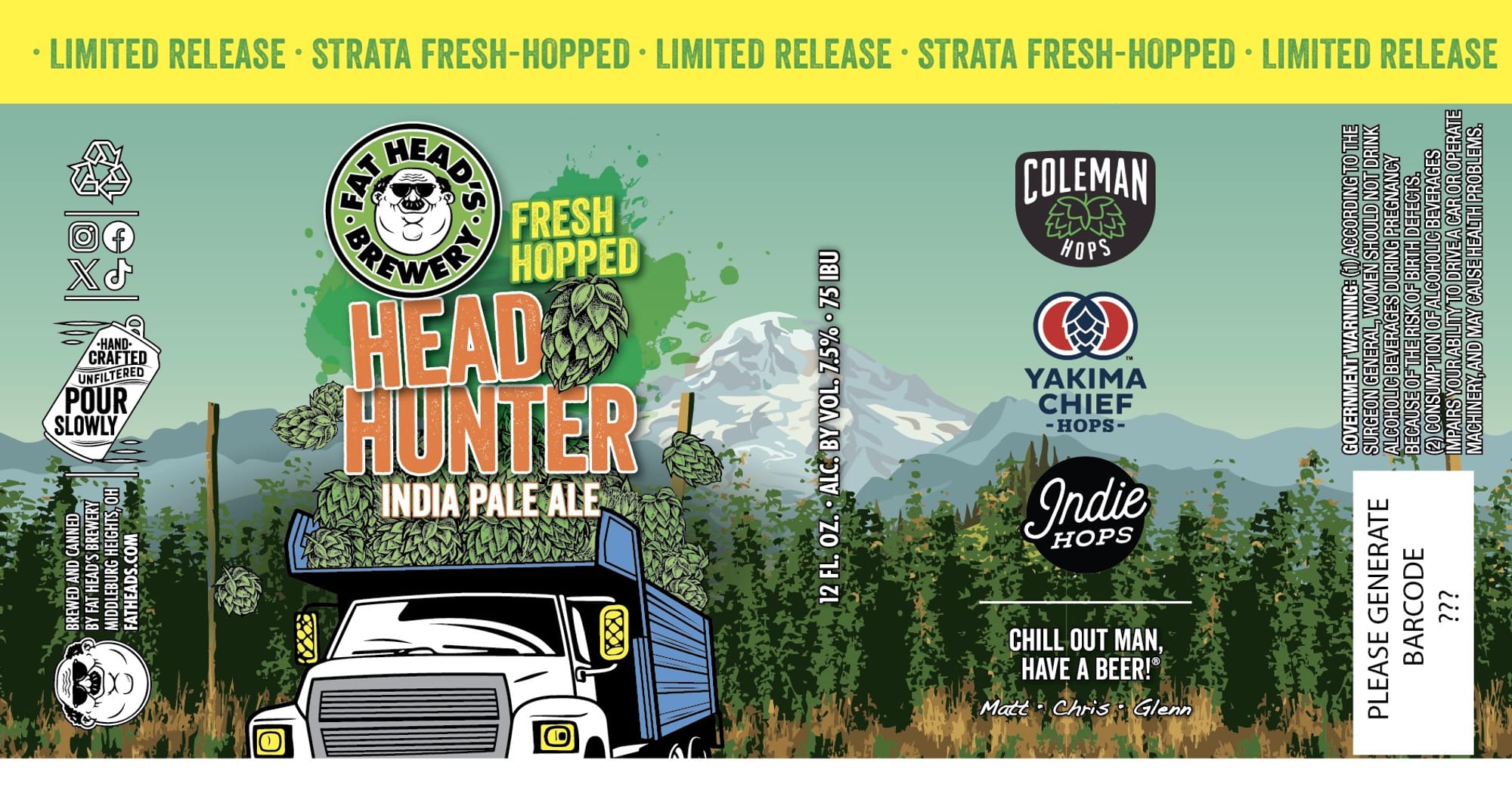 Head Hunter by Fat Head’s Brewery - beer label