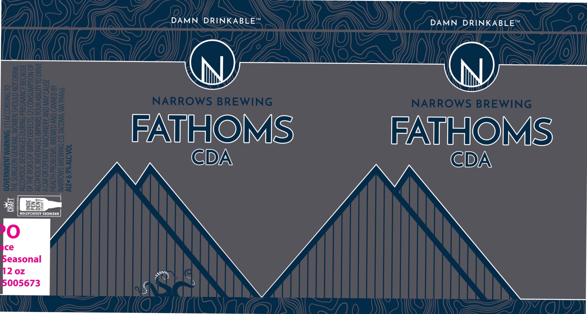 Fathoms CDA by Narrows Brewing - beer label