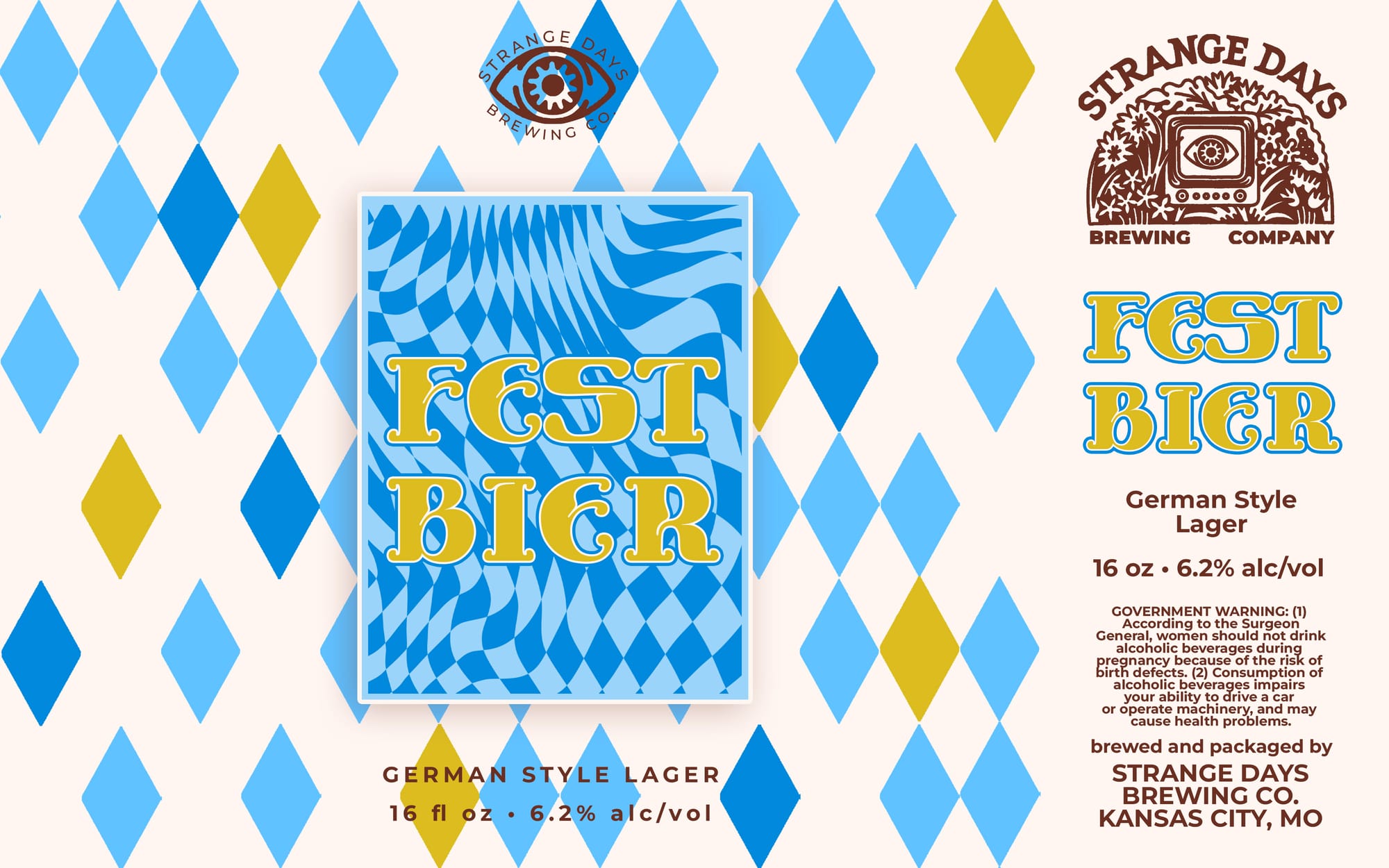 FCST BIGR by Strange Days Brewing Co. - beer label