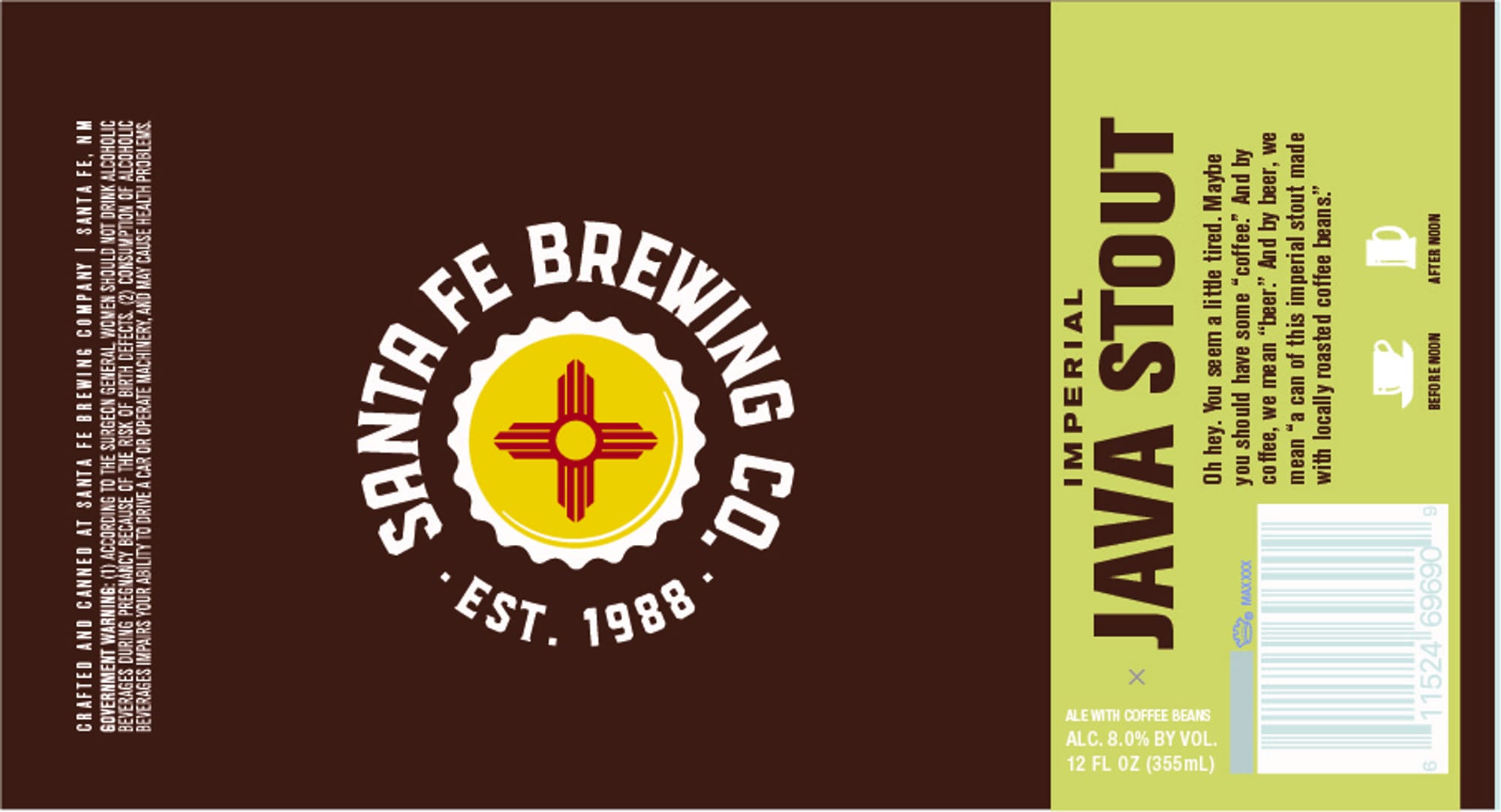 Java Stout by Fe Brewing Co. - beer label