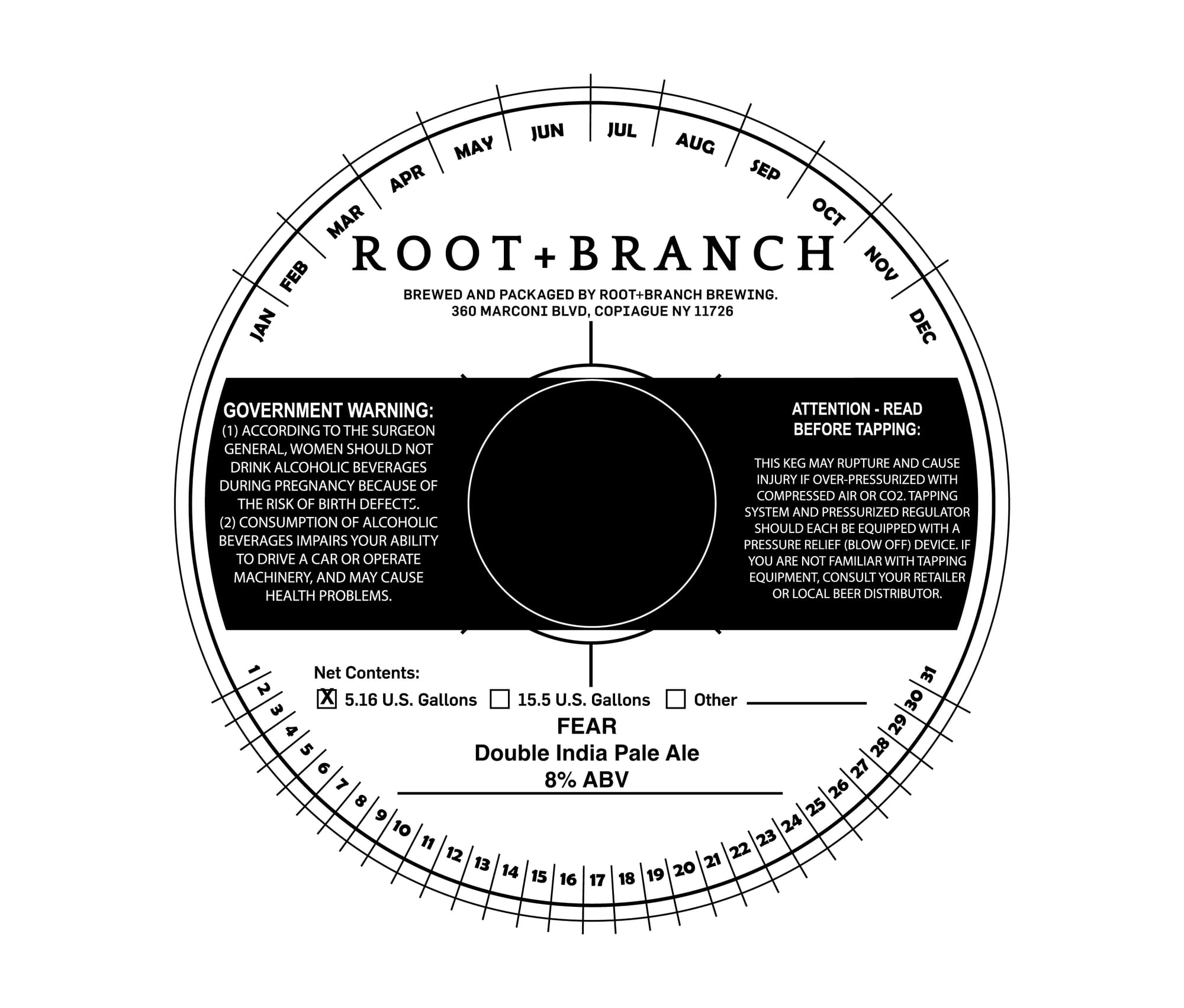 Fear by Root + Branch Brewing - beer label