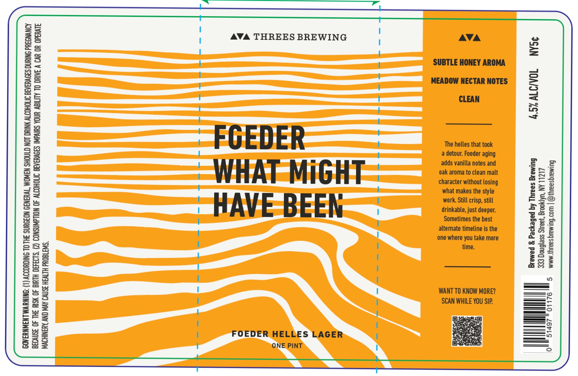 Feeder Helles Lager by Three Brewing - beer label