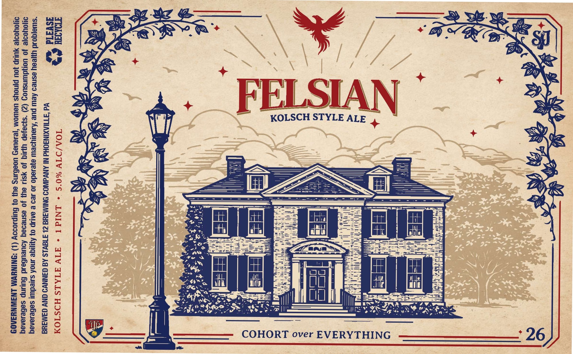 Felsian by Cohort over Everything - beer label