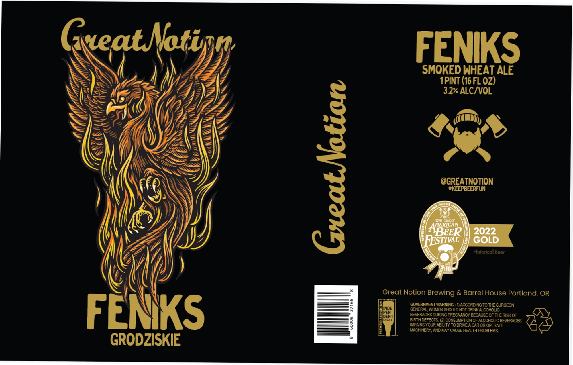 Feniks by Great Notion Brewing - beer label