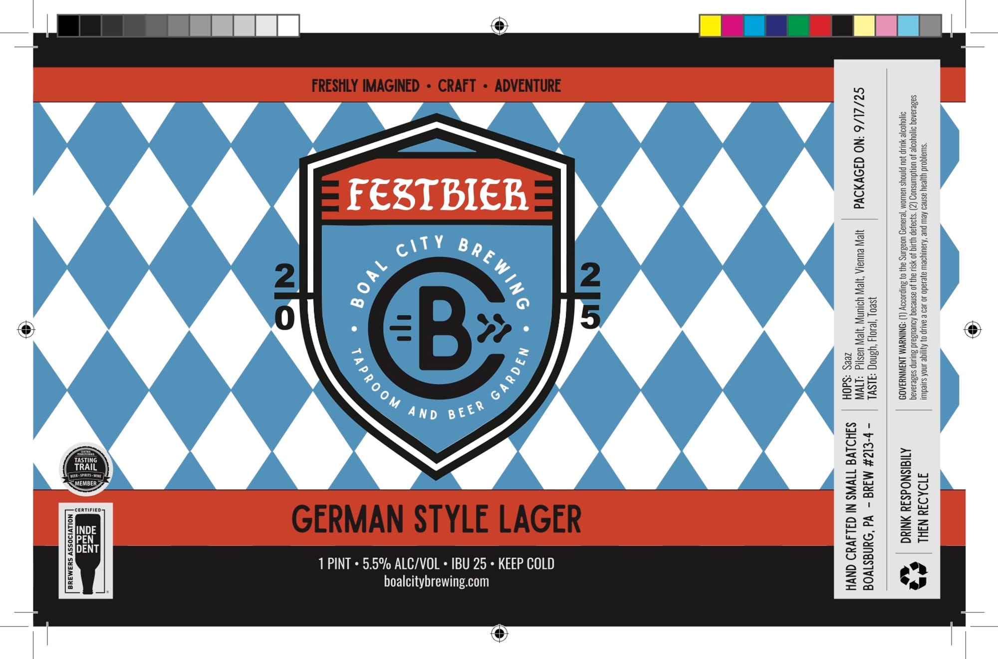 Festbier by Boal City Brewing - beer label
