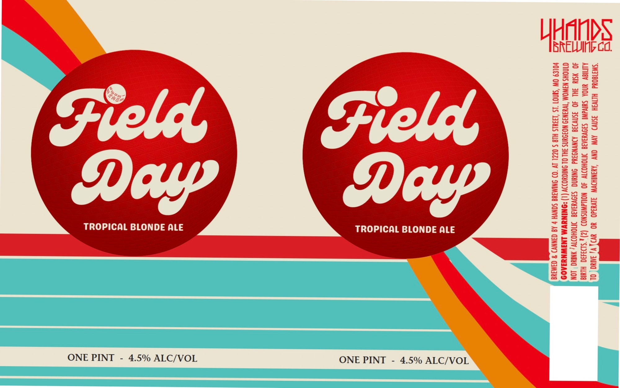 Field Day by 4 Hands Brewing Co. - beer label