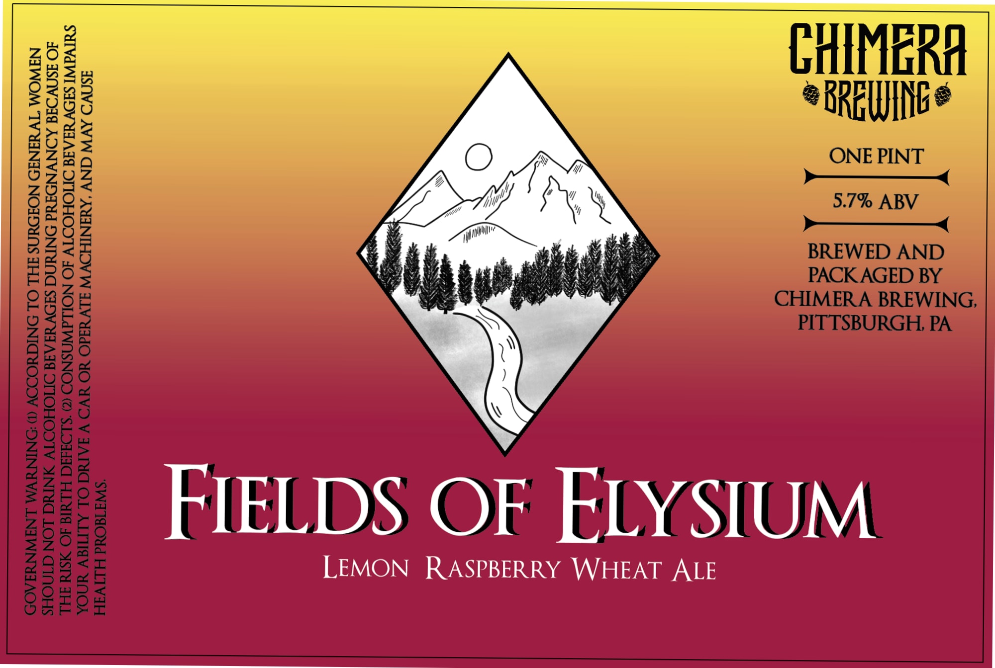 Fields of Elysium by Chimera Brewing - beer label