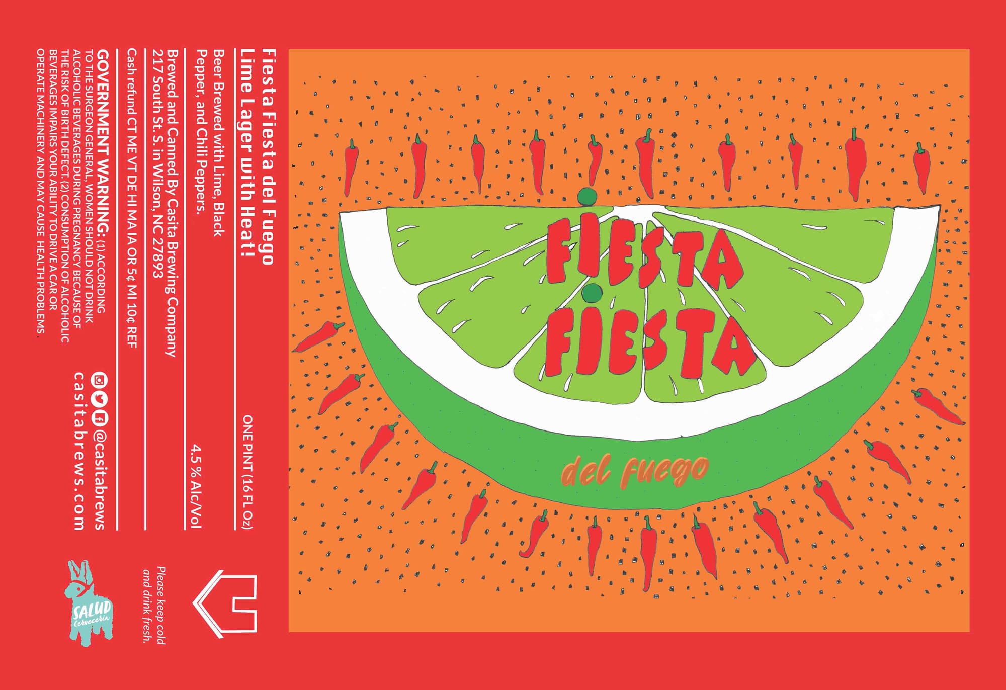 Fiesta del Fuego by Casita Brewing Company - beer label