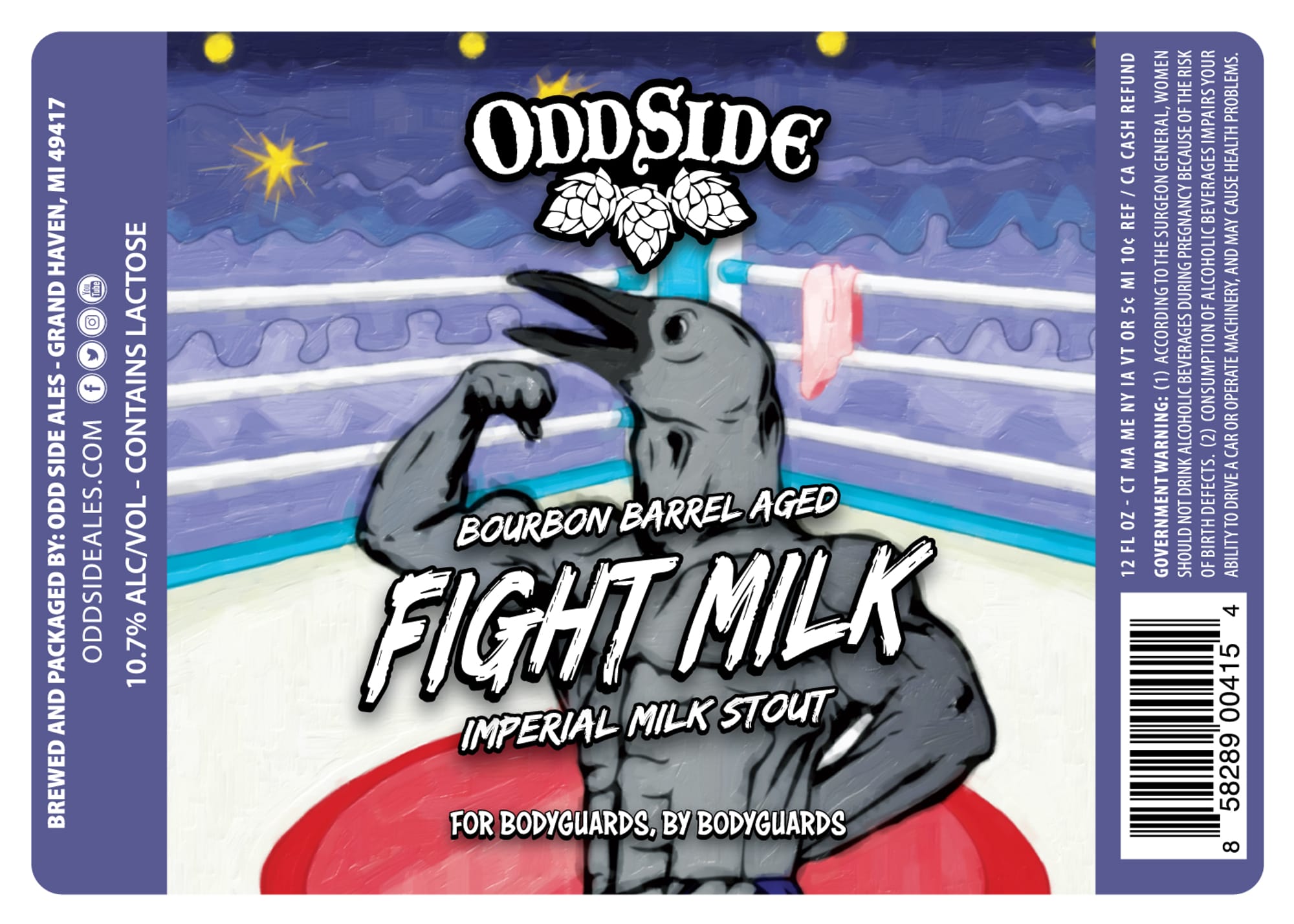 Fight Milk by Odd Side Ales - beer label