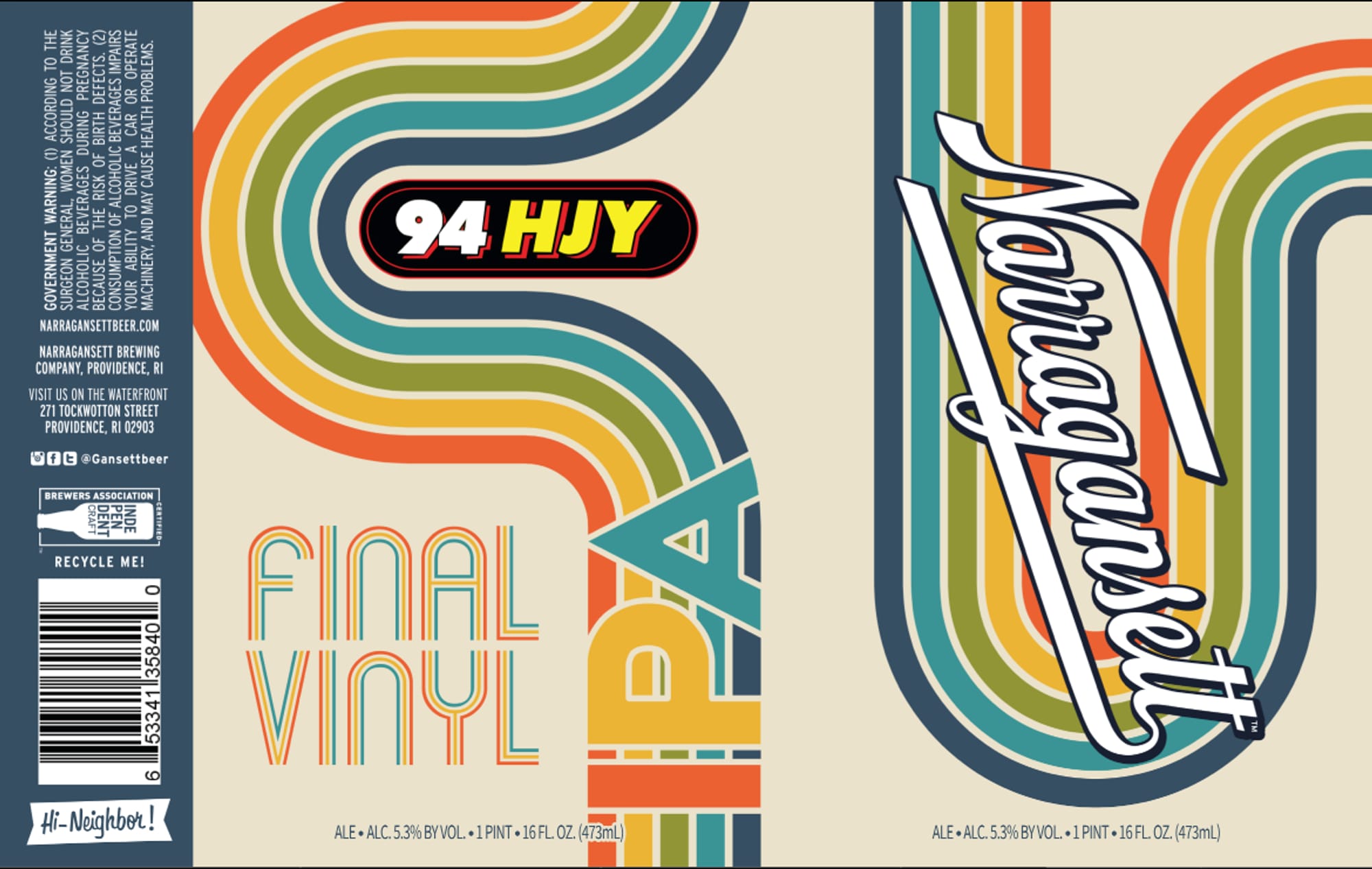 Final Vinyl by Narragansett Beer Company - beer label