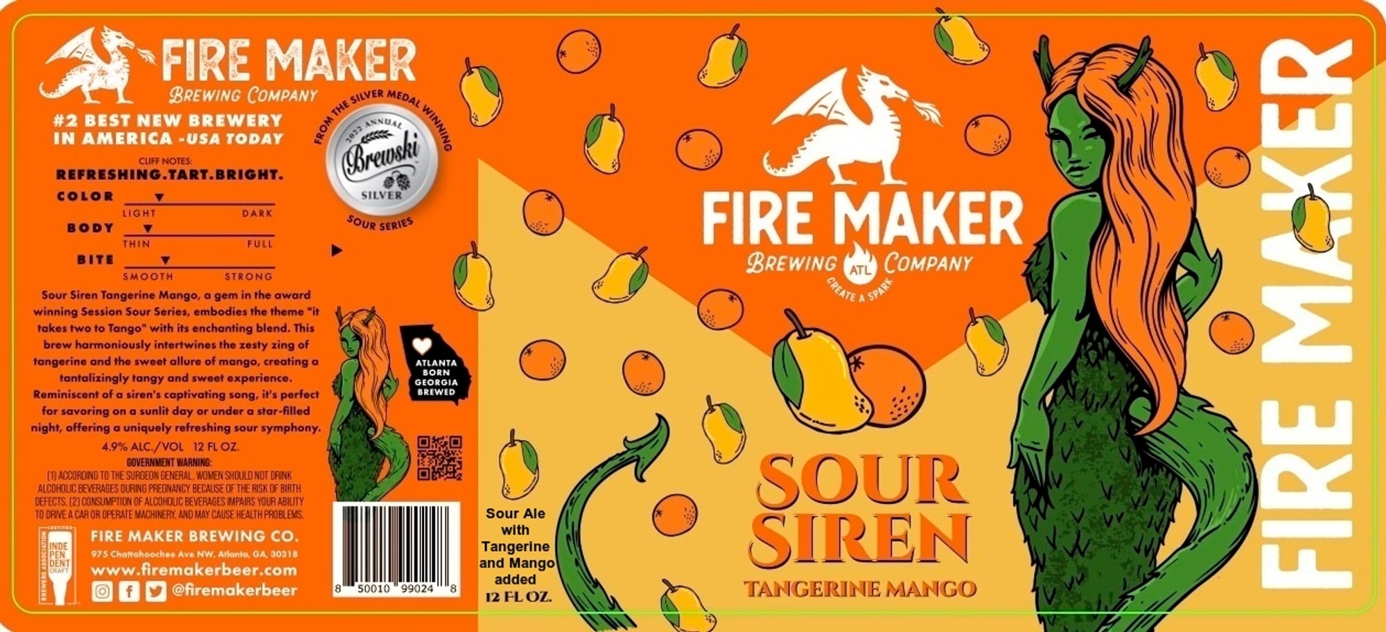 Sour Siren by Fire Maker Brewing Co. - beer label