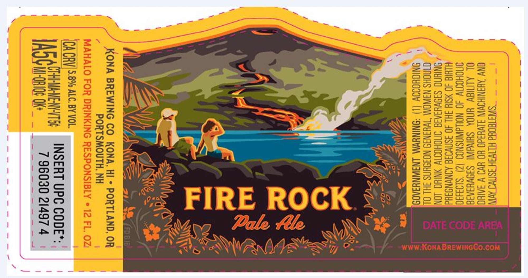 Fire Rock by Kona Brewing Co. - beer label