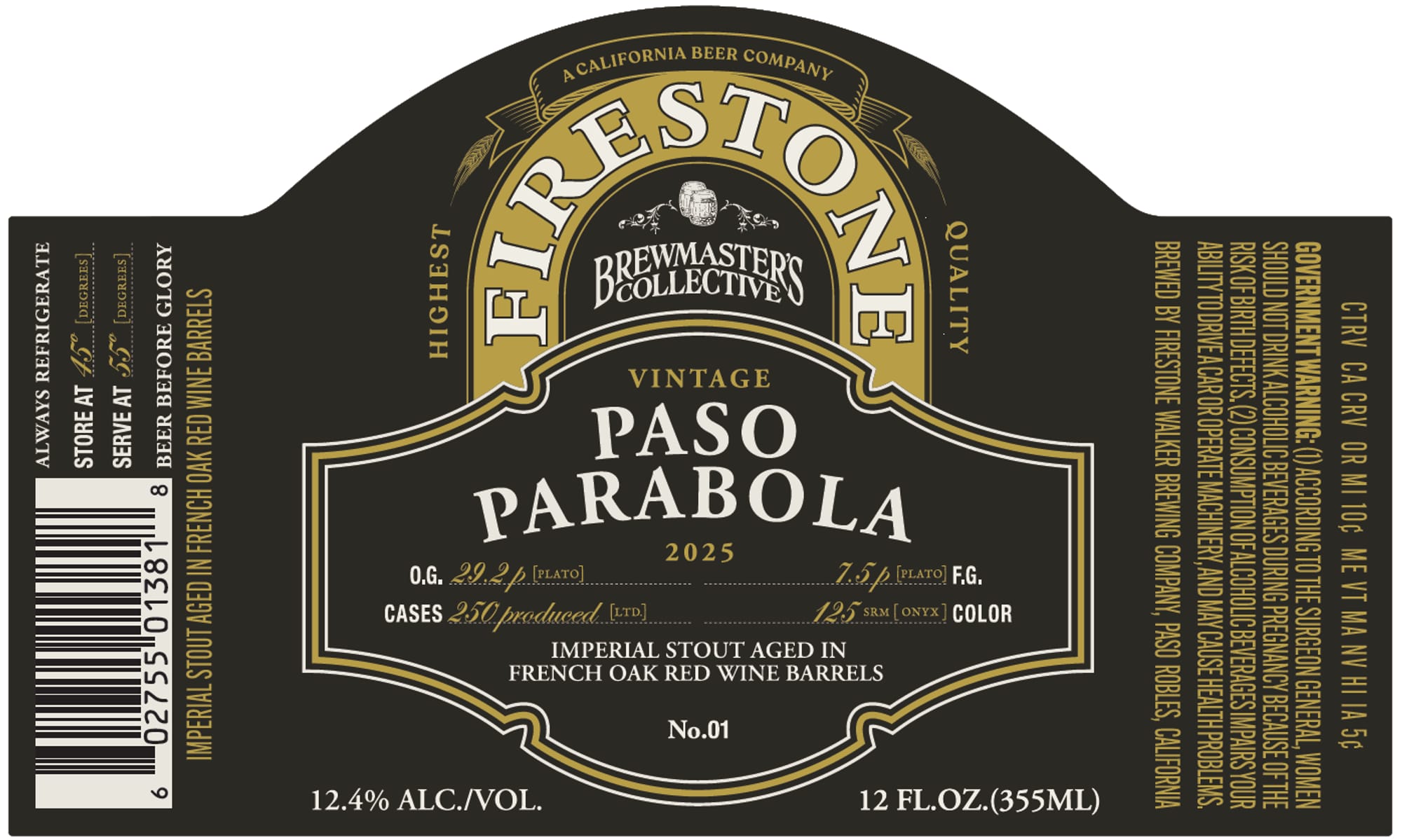 Parabola by Firestone Walker Brewing Company - beer label