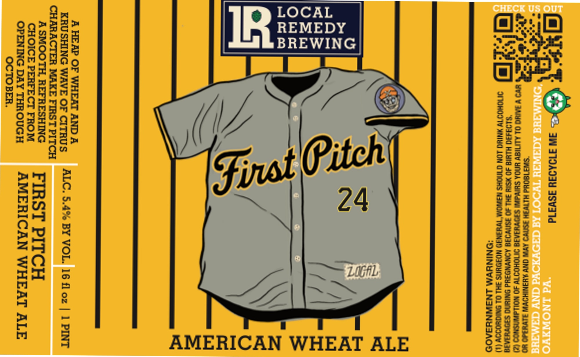 First Pitch by Local Remedy Brewing - beer label
