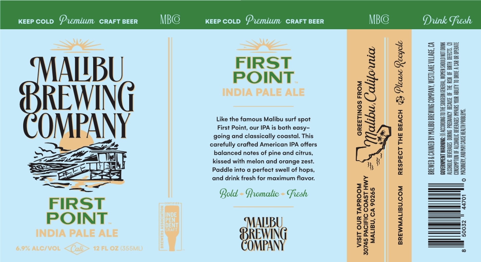 First Point by Malibu Brewing Company - beer label