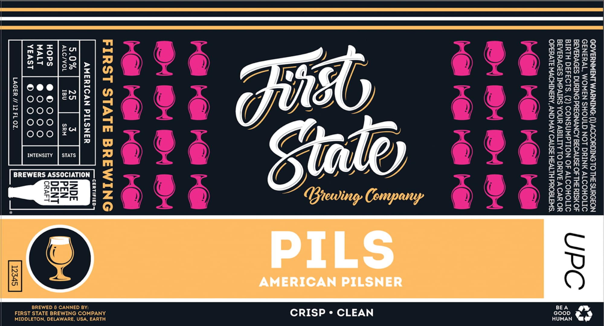 First State Pilsner by First State Brewing Company - beer label