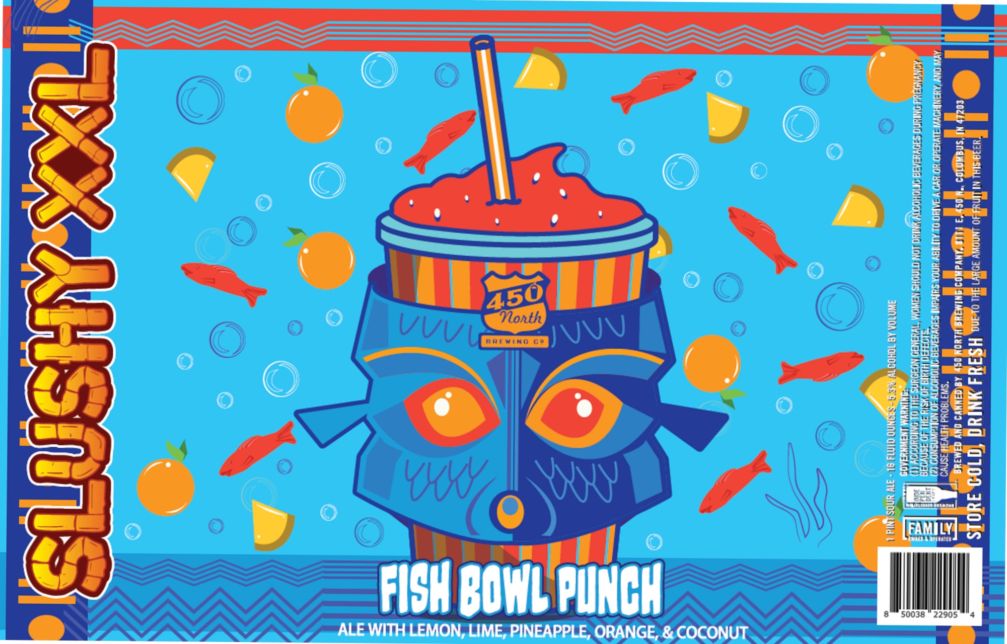 Fish Bowl Punch by 450 North Brewing Co. - beer label