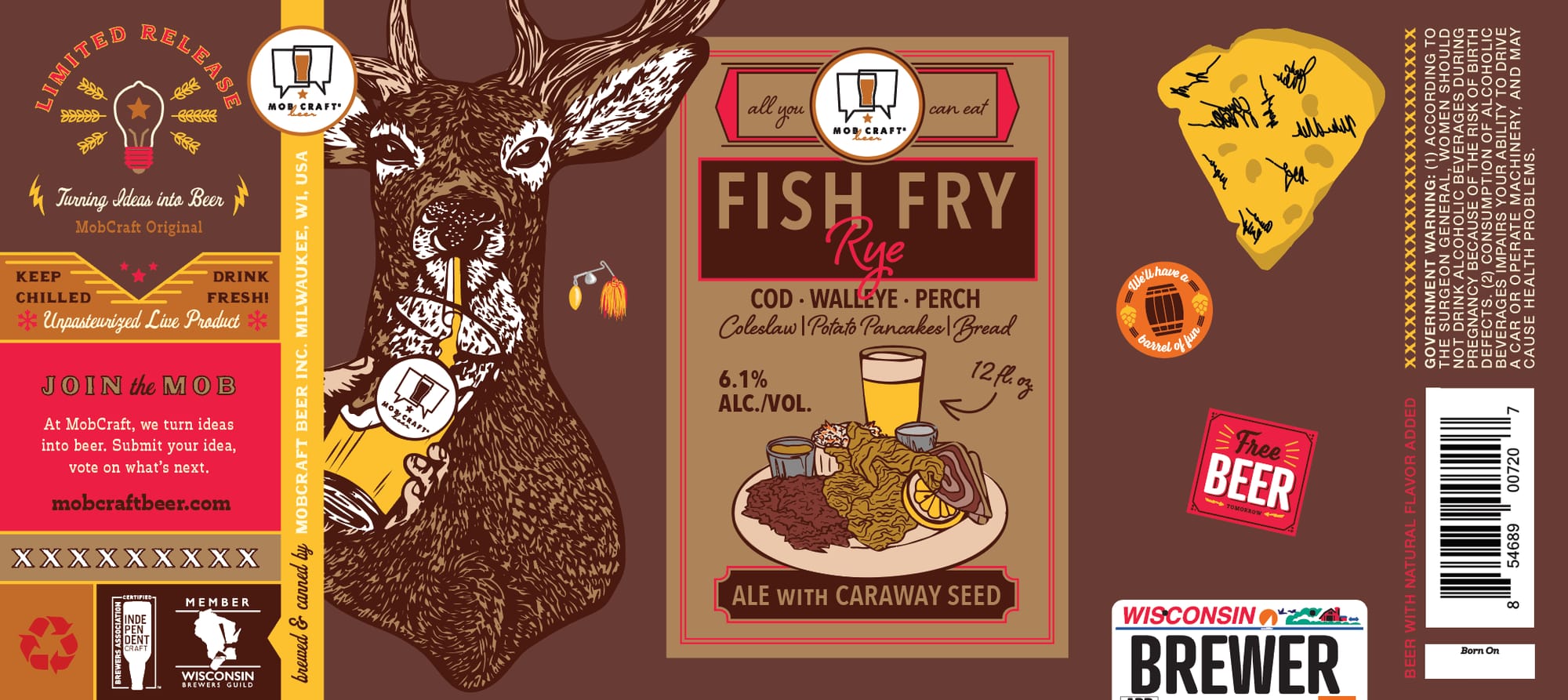 Fish Fry Rye by MobCraft Beer Inc. - beer label