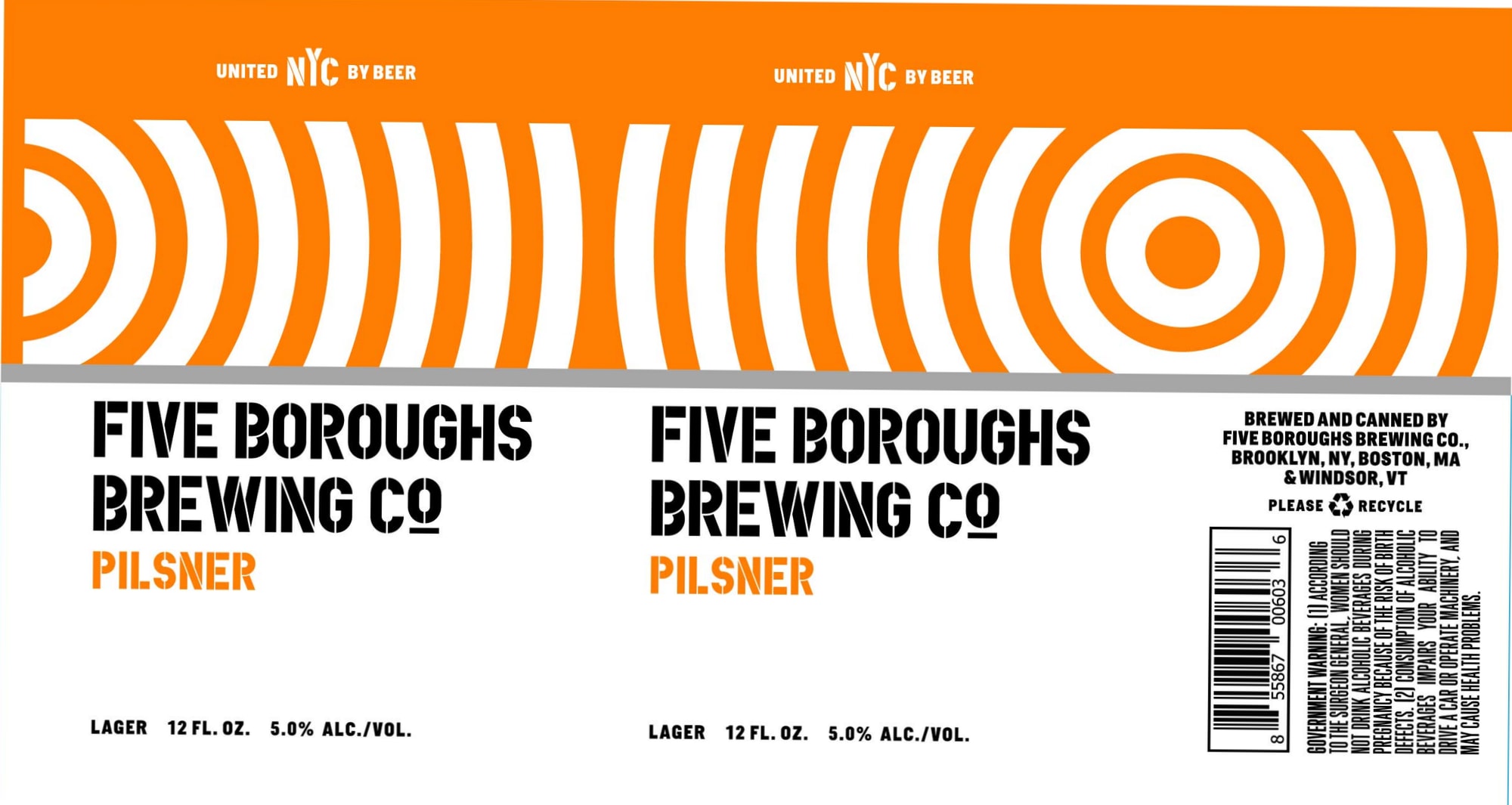 Five Boroughs Pilsner by Five Boroughs Brewing Co. - beer label