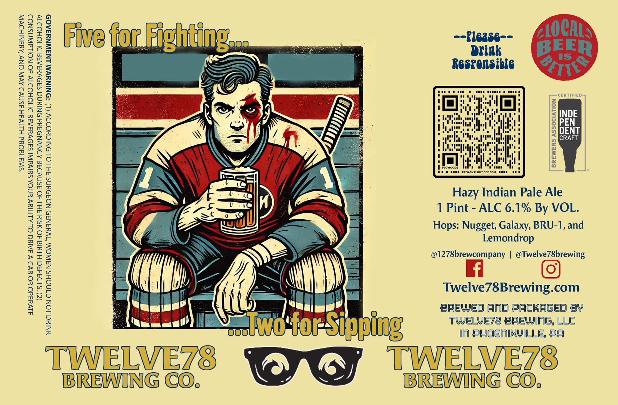 Five for Fighting by Twelve78 Brewing Co. - beer label