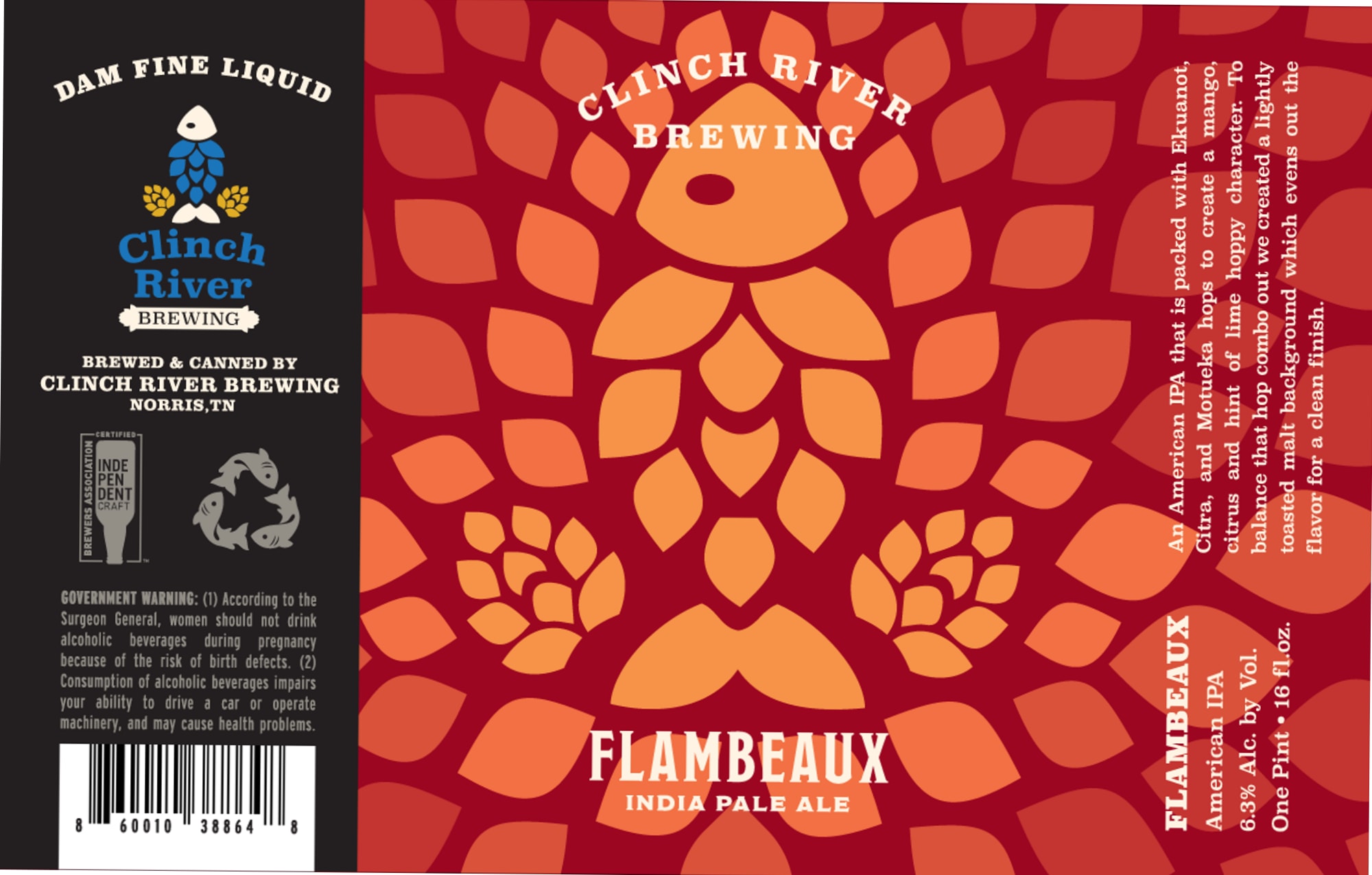 Flambeaux by Clinch River Brewing - beer label
