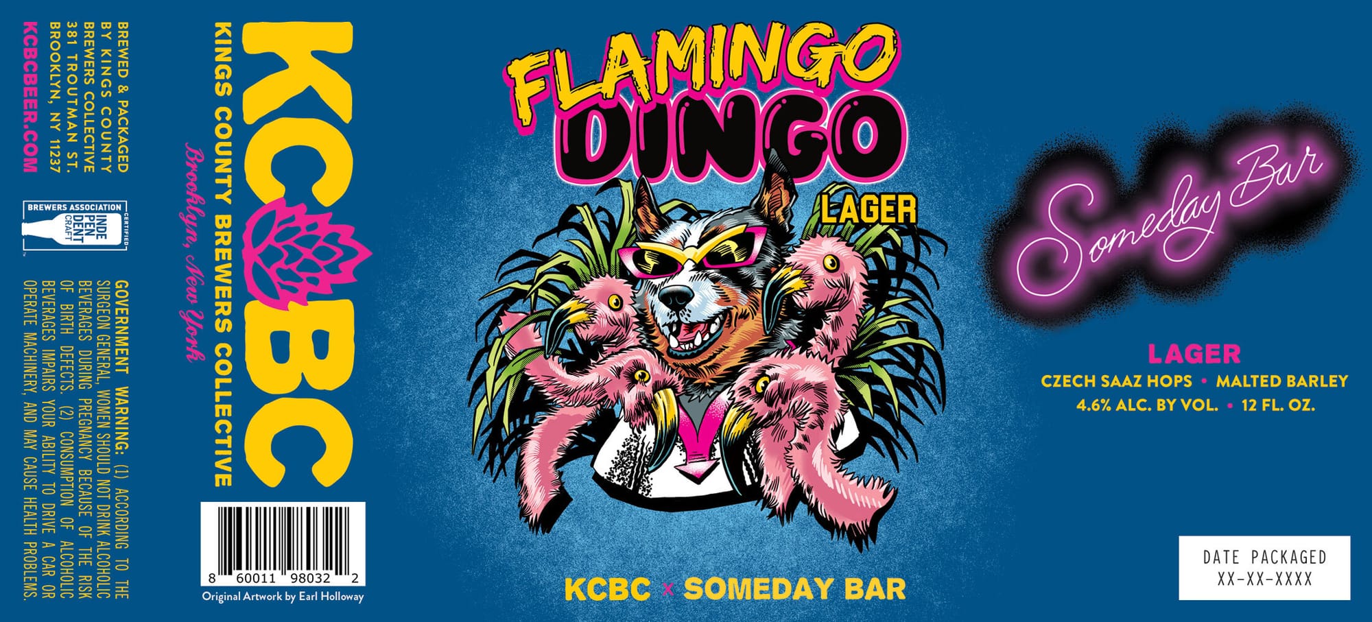 Flamingo Dingo by KCBC - beer label