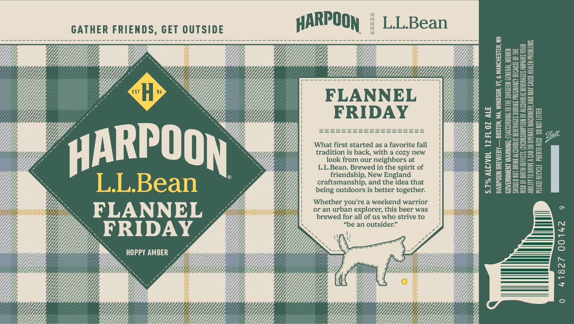 Flannel Friday by Harpoon Brewery & L.L.Bean - beer label