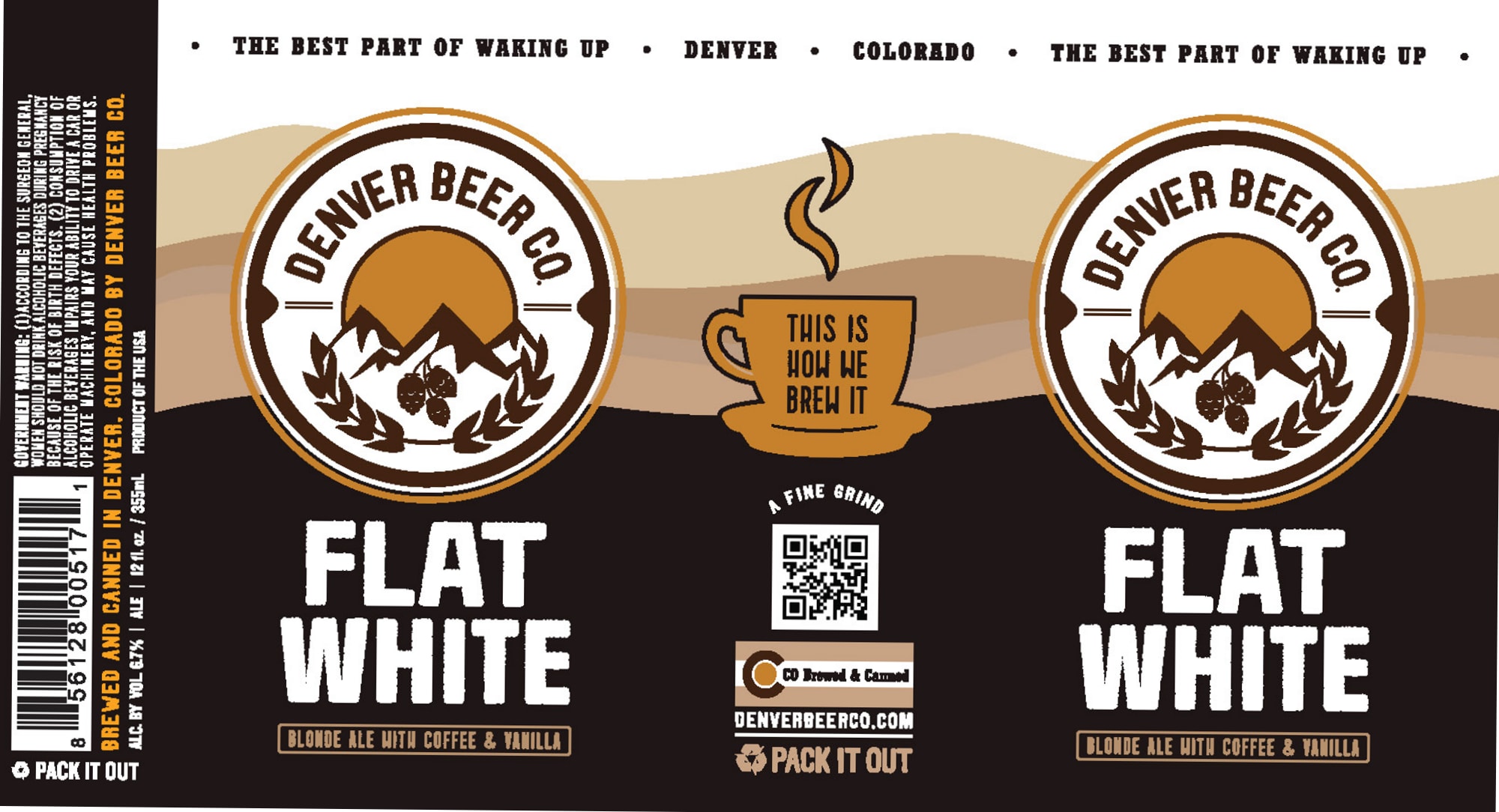 Flat White by Denver Beer Co. - beer label
