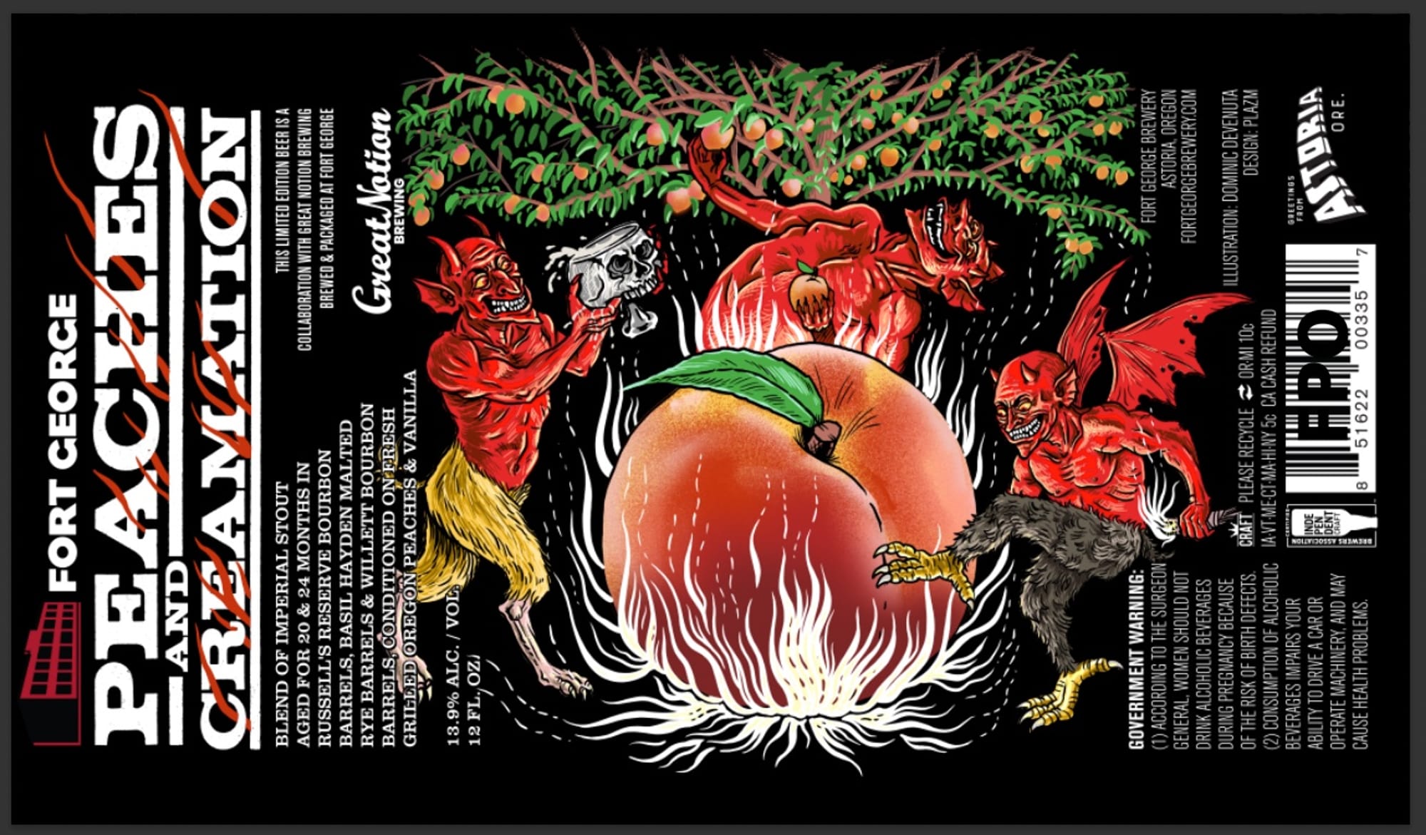Fleacation by Fort George Brewery - beer label