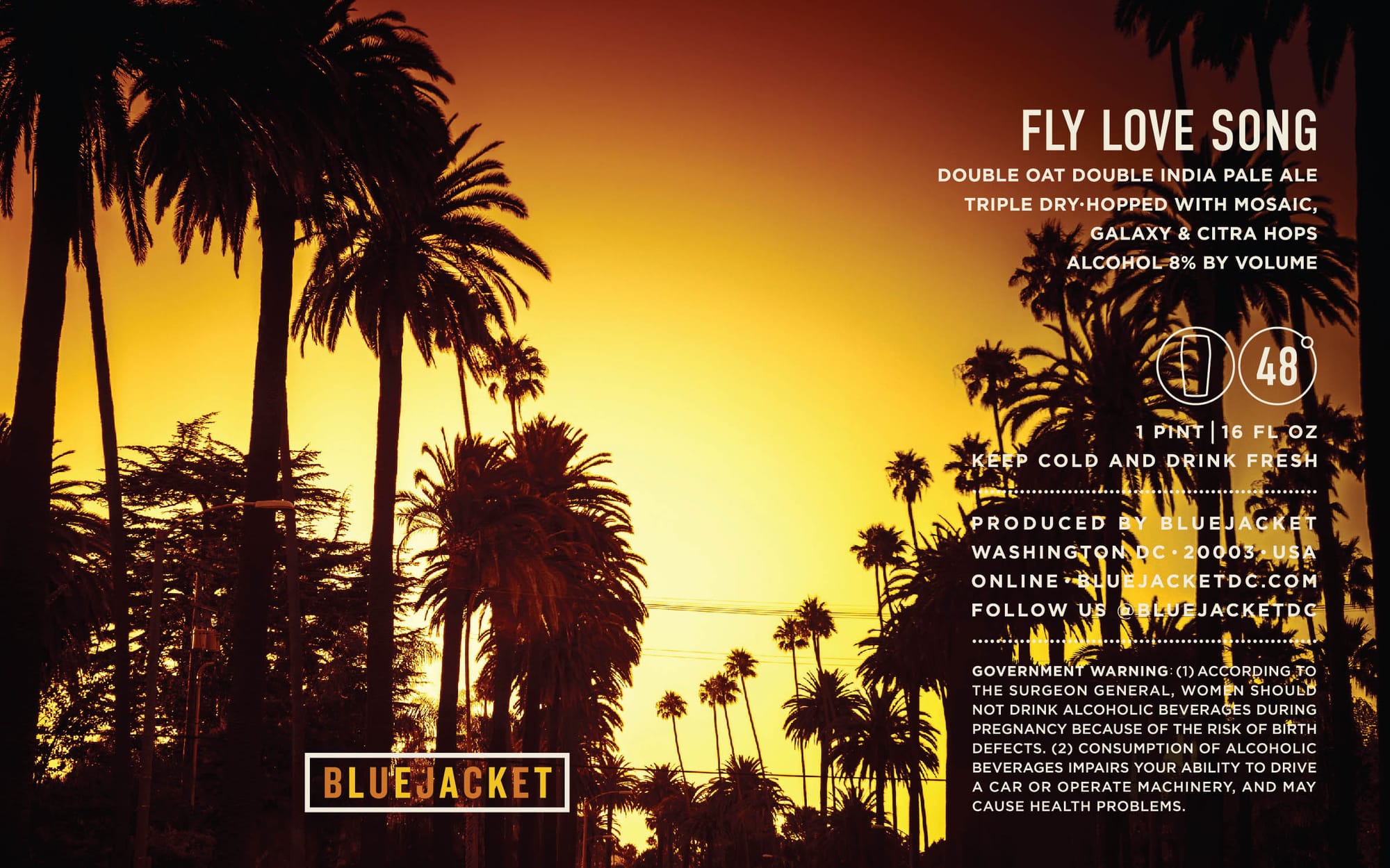 Fly Love Song by Bluejacket - beer label