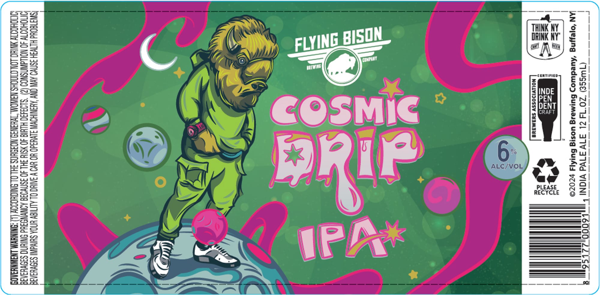 Cosmic Drip by Flying Bison Brewing - beer label