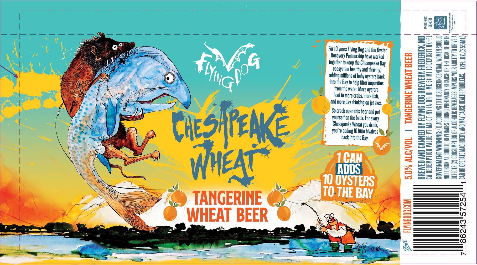 Chesapeake Pale Ale by Flying Dog Brewery - beer label