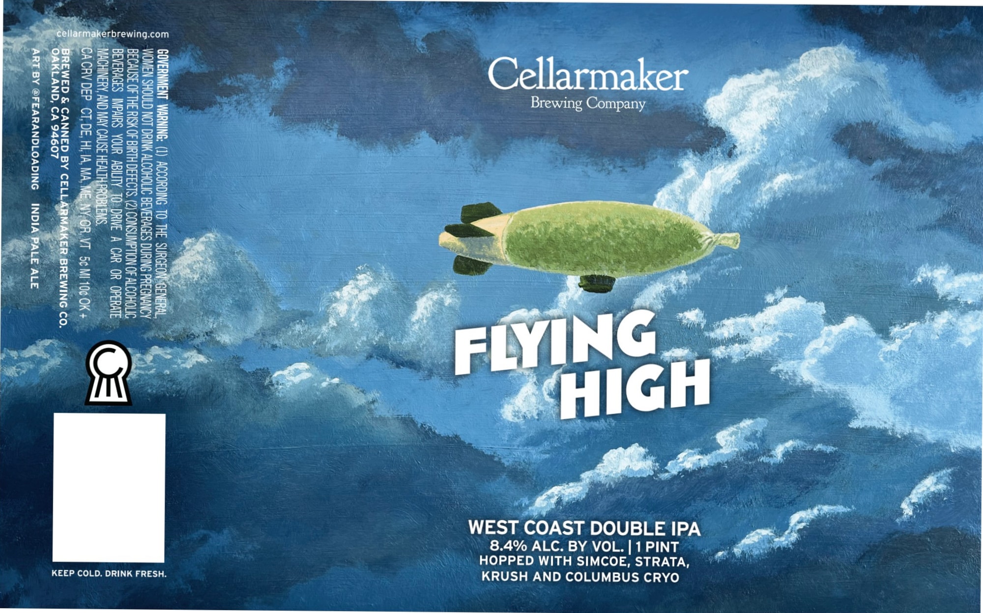 Flying High by Cellarmaker Brewing Company - beer label