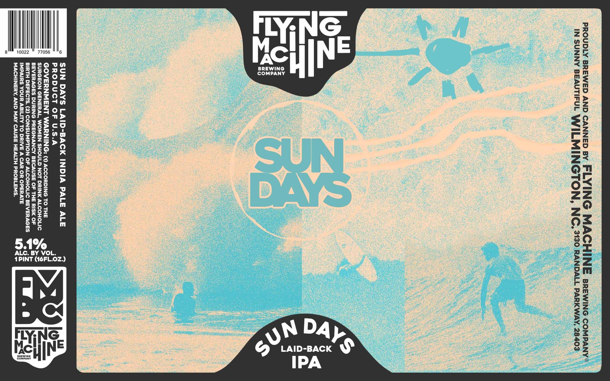 Sun Days by Flying Machine Brewing Company - beer label