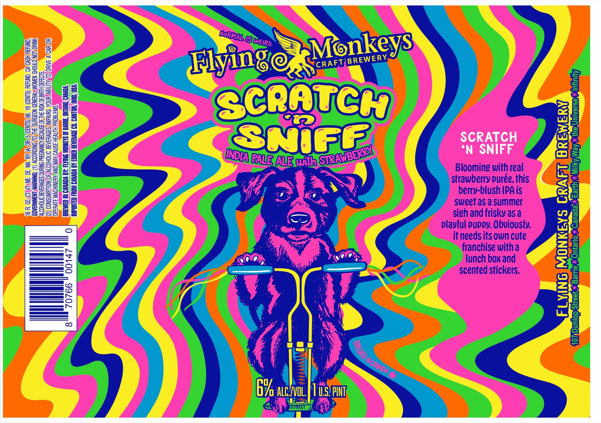 Scratch ‘n Sniff by Flying Monkeys Craft Brewery - beer label