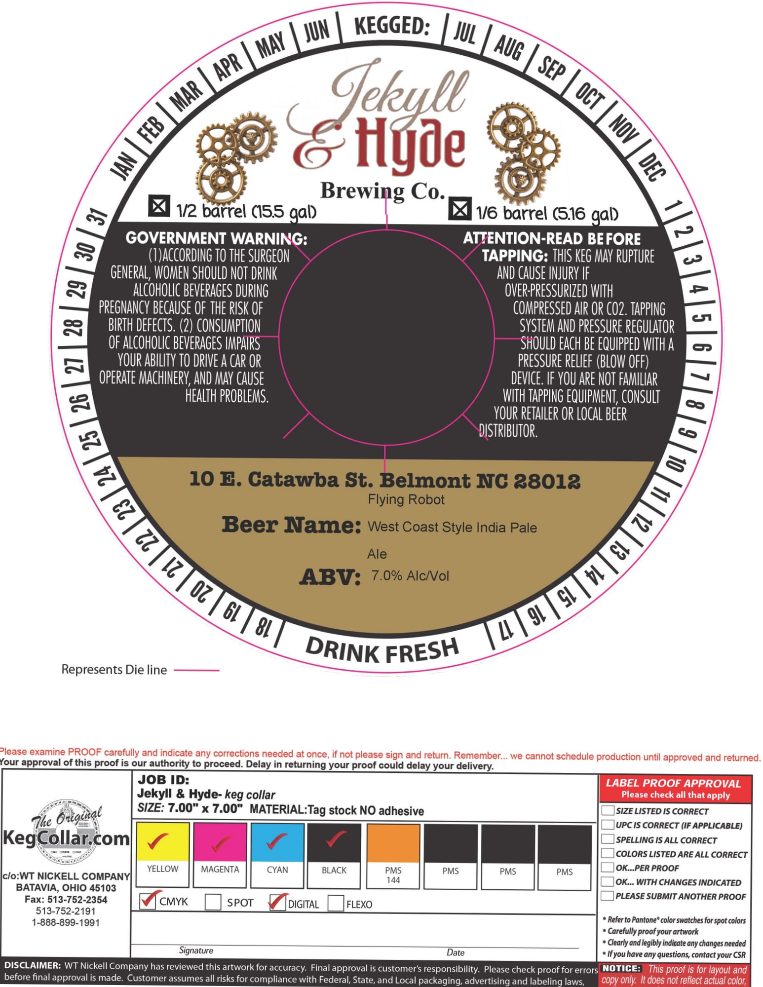 Flying Robot by Jekyll & Hyde Brewing Co. - beer label