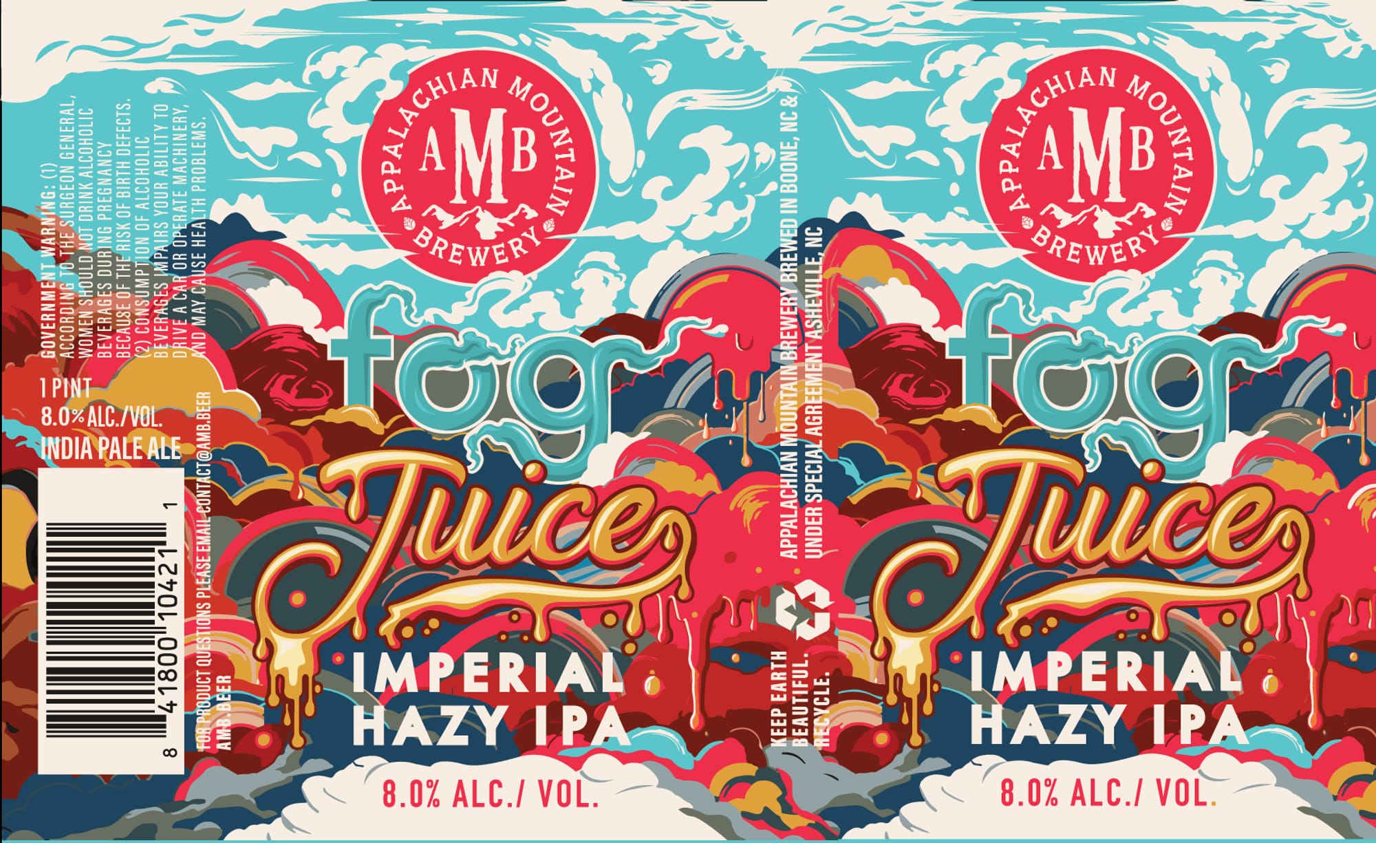 Foggy Juice by Appalachian Mountain Brewery - beer label