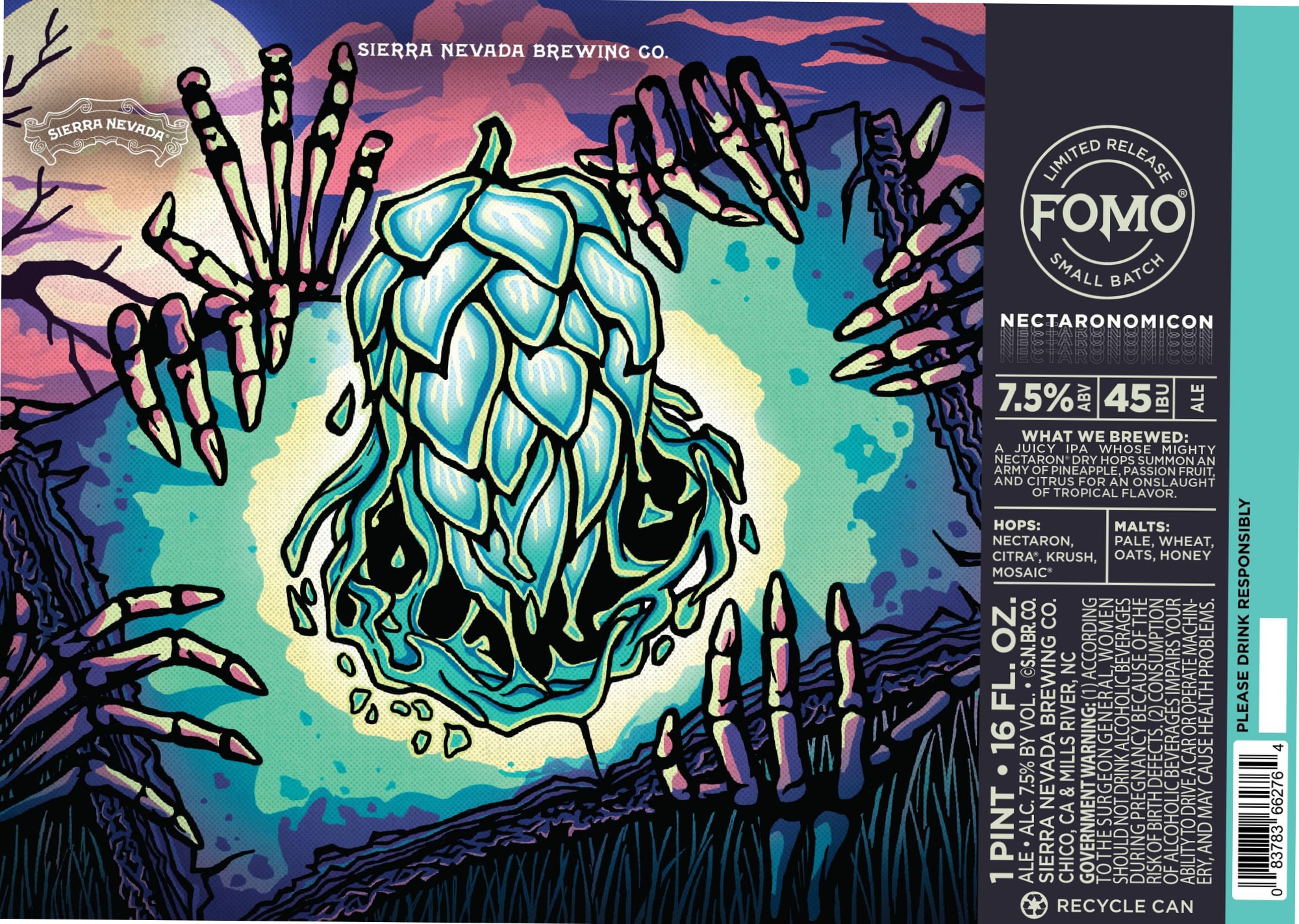 FOMO Nectaronomicom by Sierra Nevada Brewing Co. - beer label