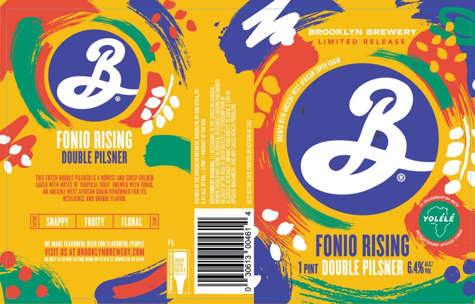 Fonio Rising Double Pilsner by Brooklyn Brewery - beer label